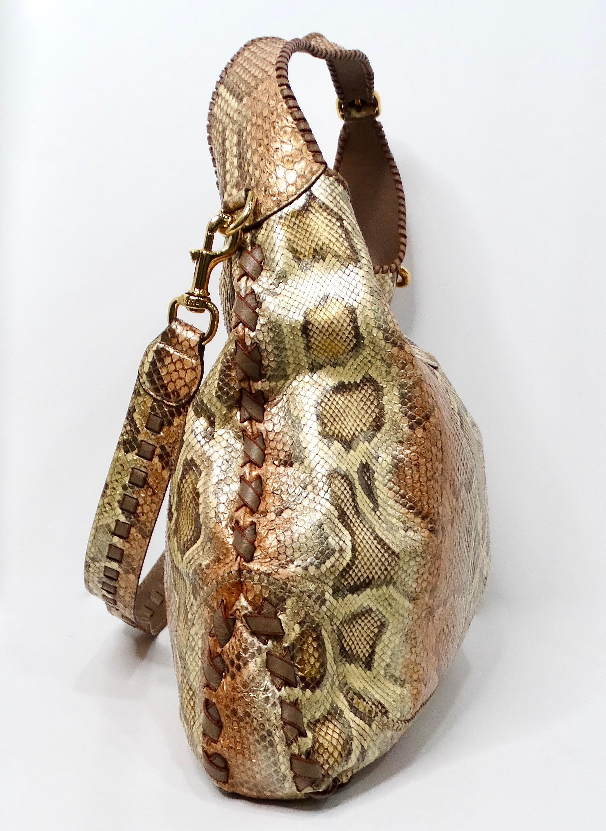 Tom Ford for Gucci Large Iridescent Python Jackie Hobo Bag circa 1990s For Sale 3