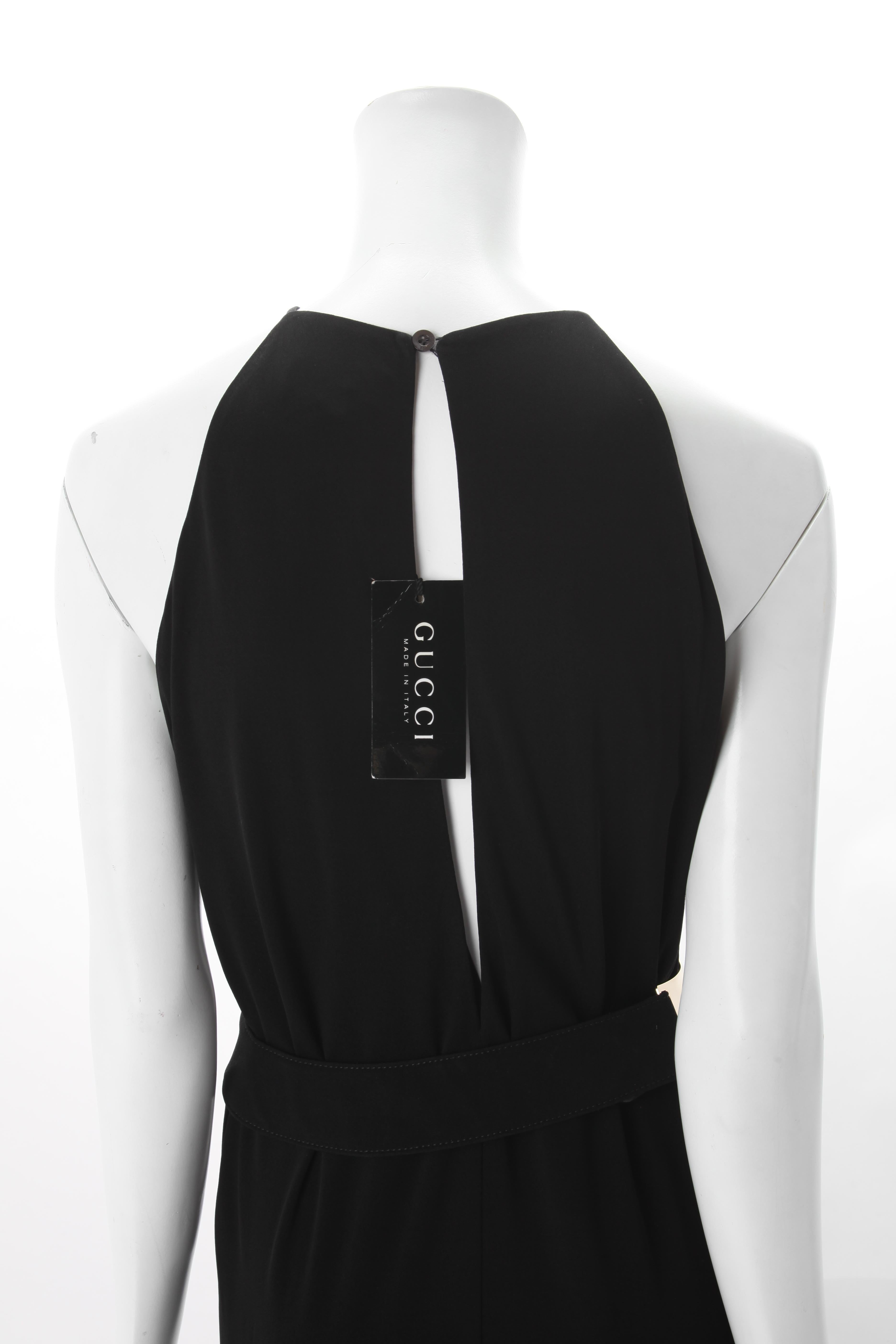 black dress gold belt