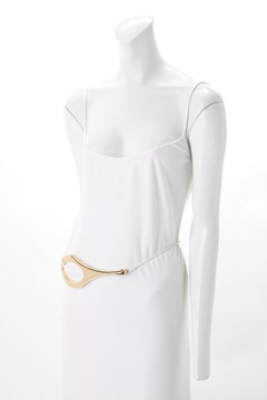 Tom Ford for Gucci Long White Jersey Belted Dress, F/W 1996.