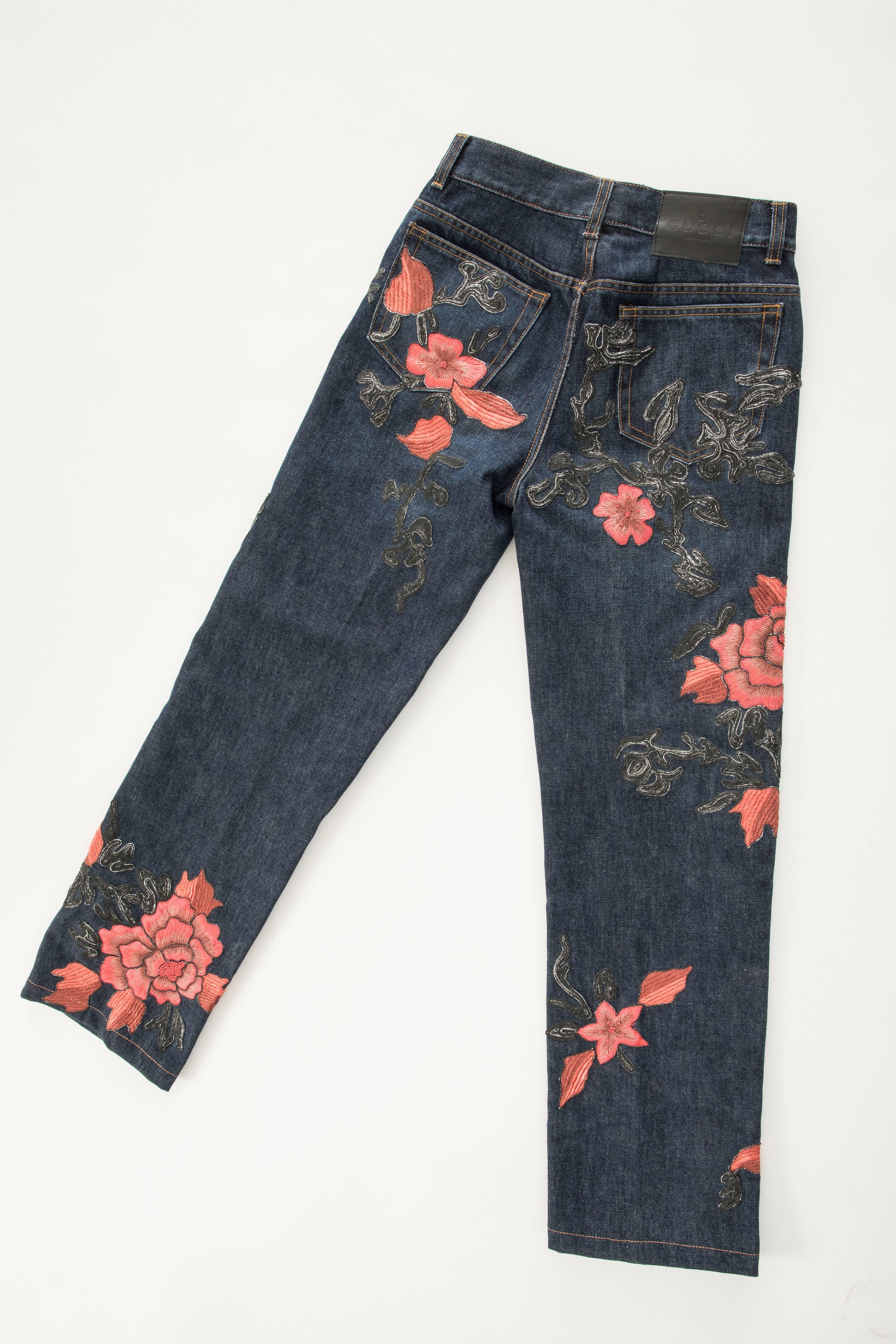 floral jeans mens