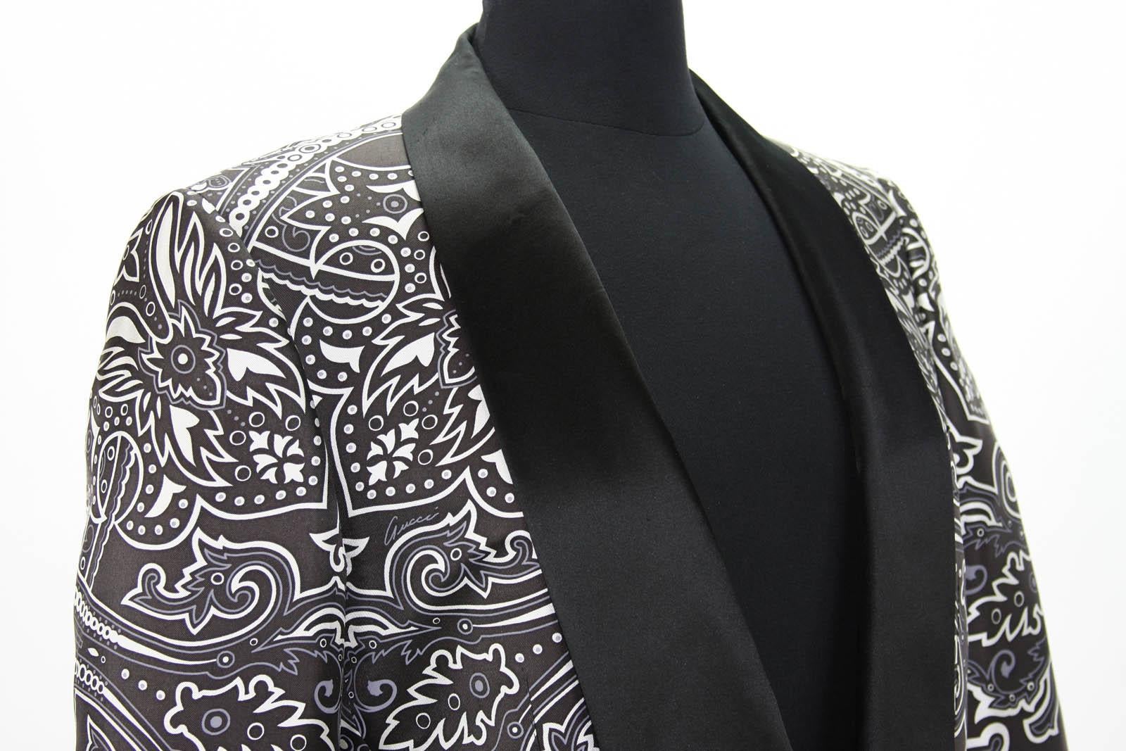 Tom Ford for Gucci Giacca Blazer da Cocktail in Seta Primavera 2004 It 48 L US 38 L. in vendita 1