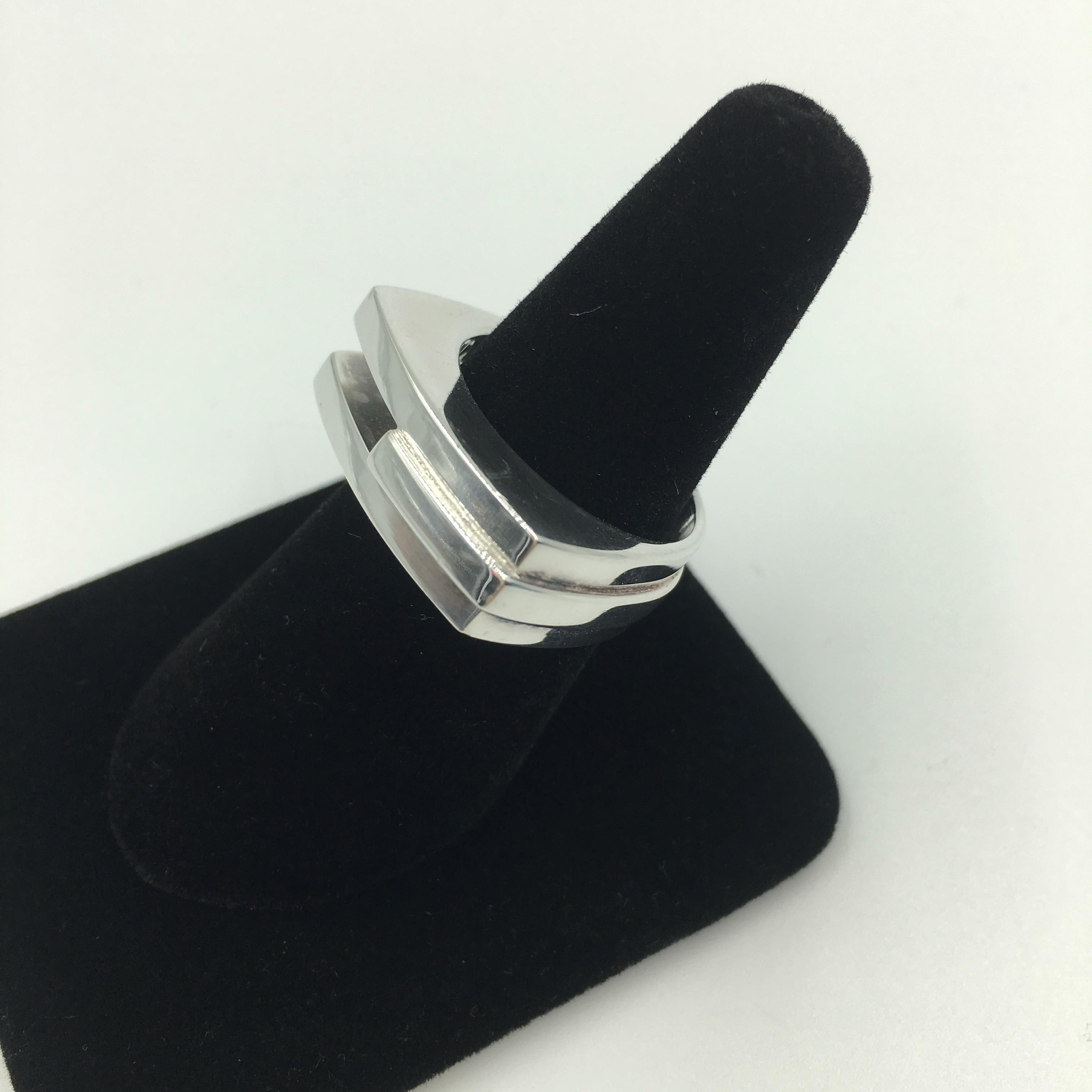 Moderner Ring aus Sterlingsilber mit drei Streifen von Tom Ford für Gucci (Zeitgenössisch) im Angebot