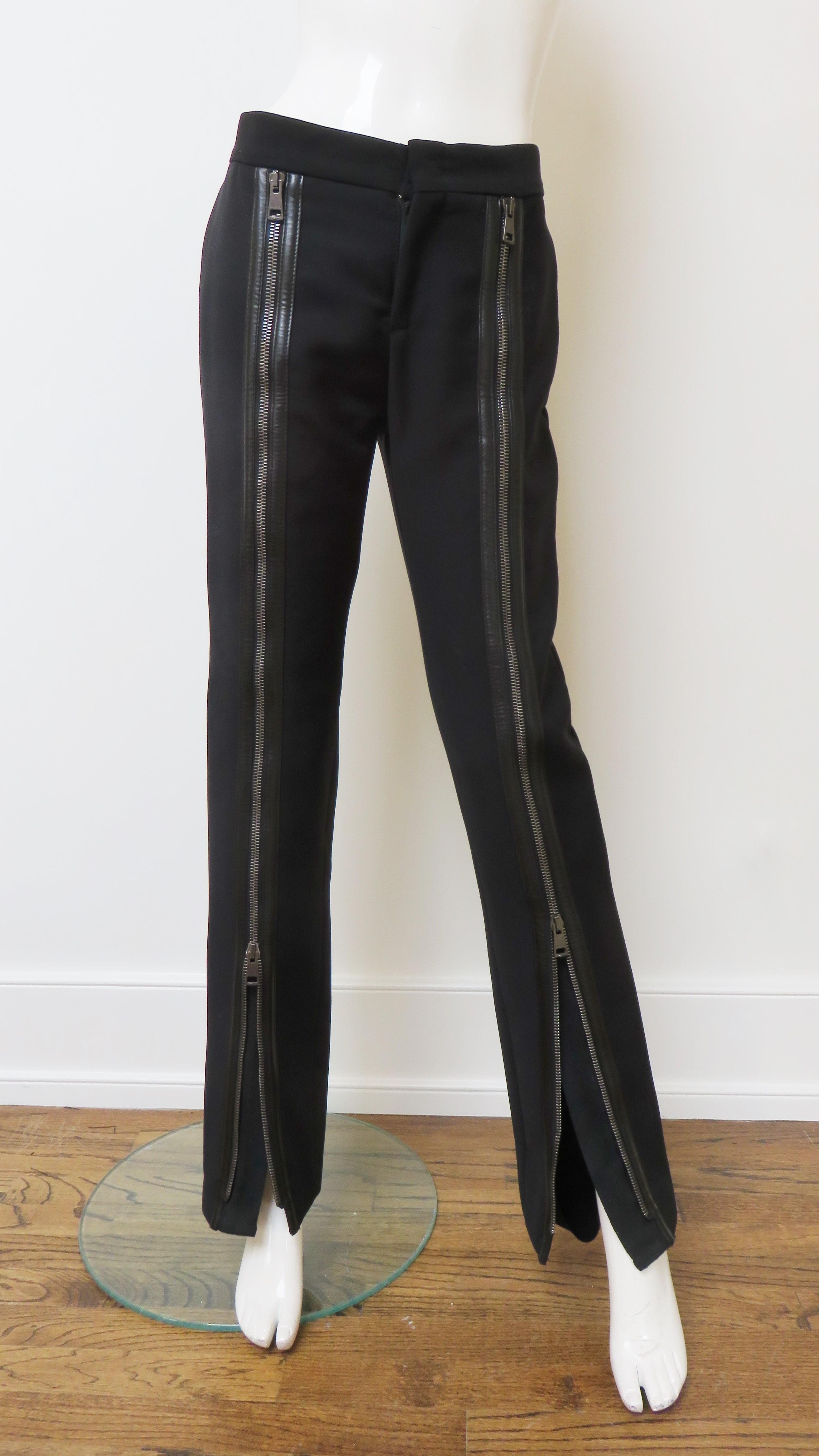 Tom Ford pour Gucci - Pantalon avec pieds à fermeture éclair A/H 2001 Pour femmes en vente