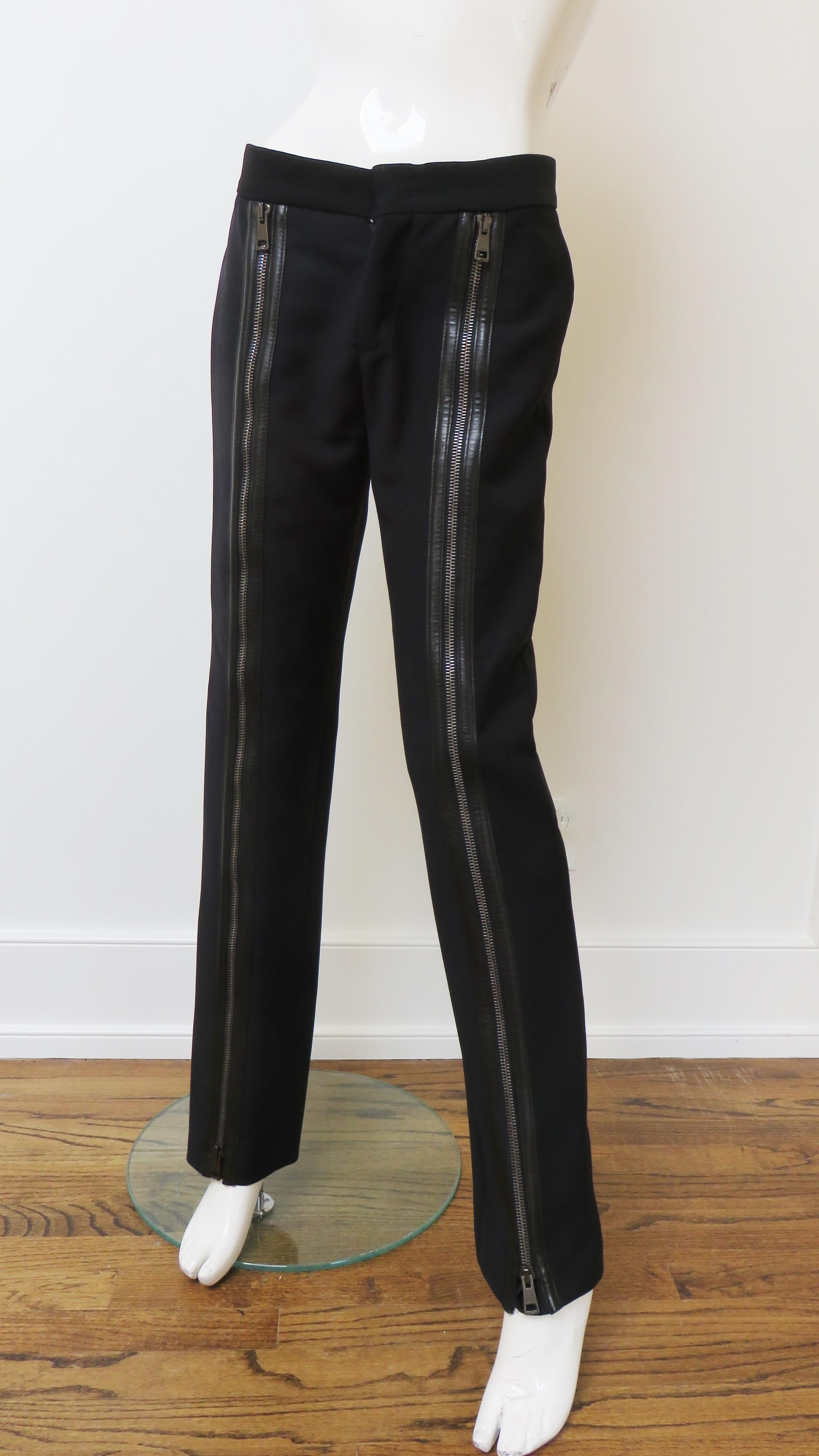 Tom Ford for Gucci Pants with Zipper Legs A/W 2001 For Sale 2