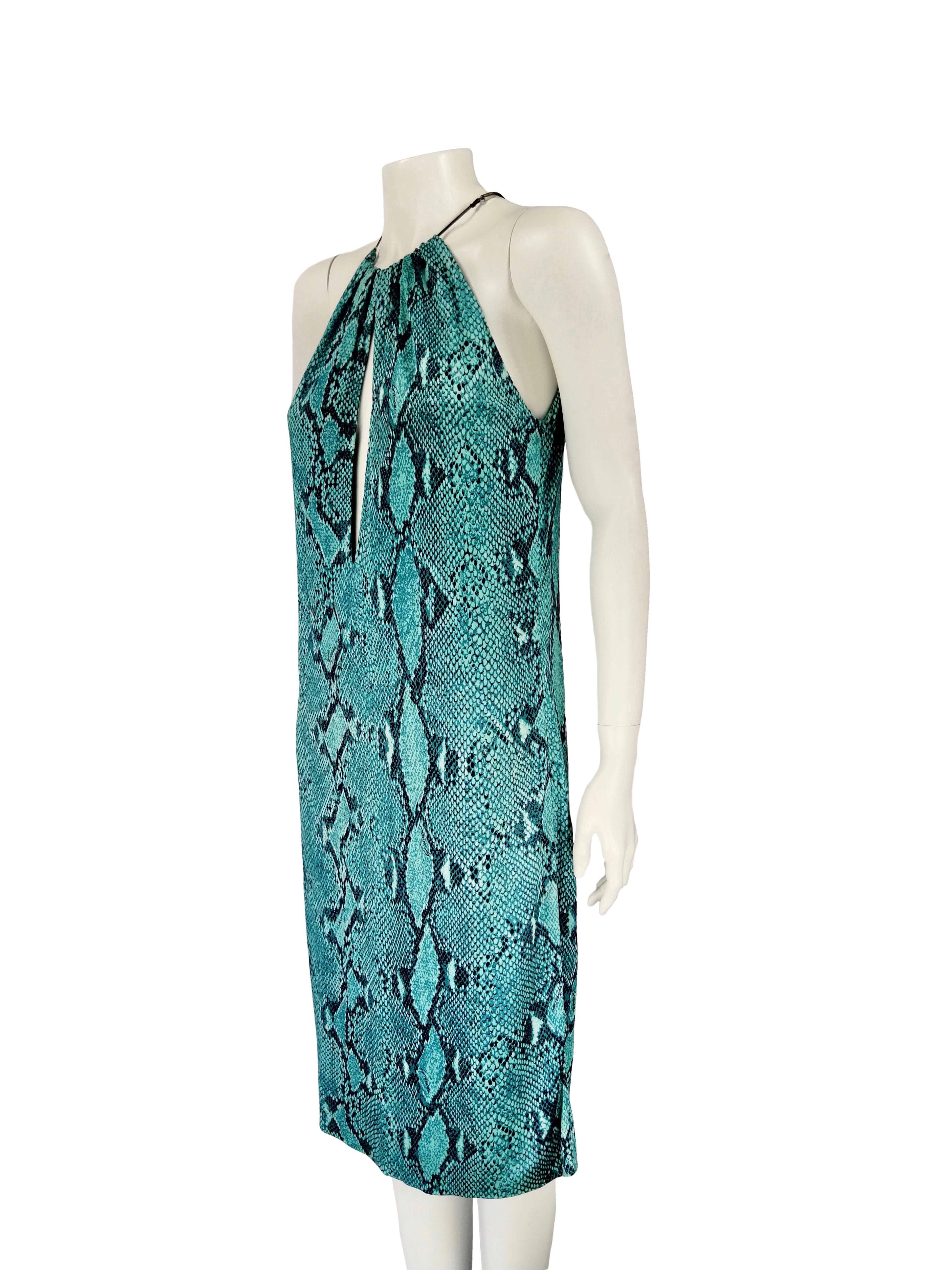 Tom Ford für Gucci Kleid mit Python-Druck F/S 2000 Damen im Angebot
