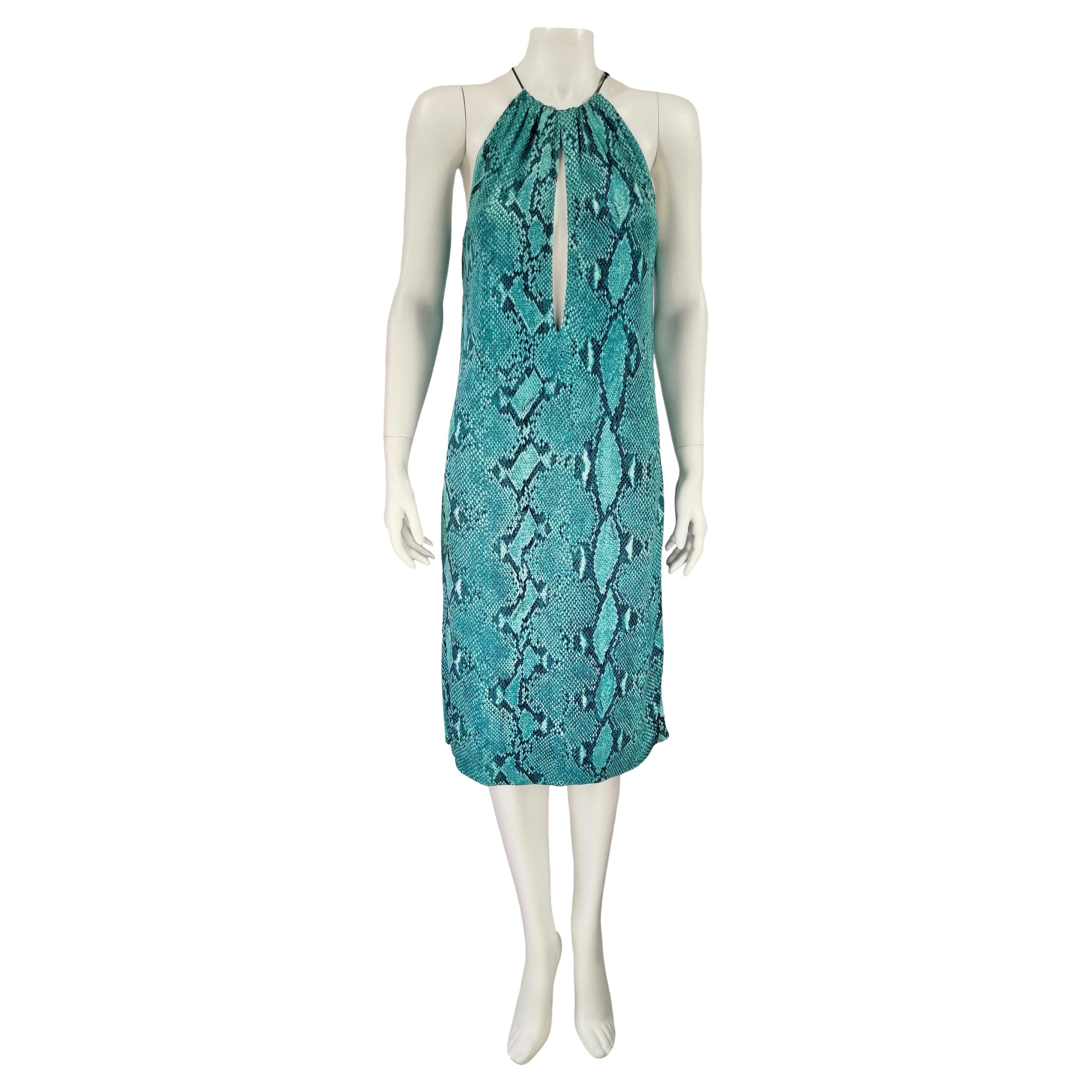 Tom Ford für Gucci Kleid mit Python-Druck F/S 2000 im Angebot