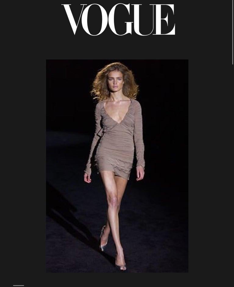 Tom Ford for Gucci Ruched Dress, 2003 Spring Runway 1