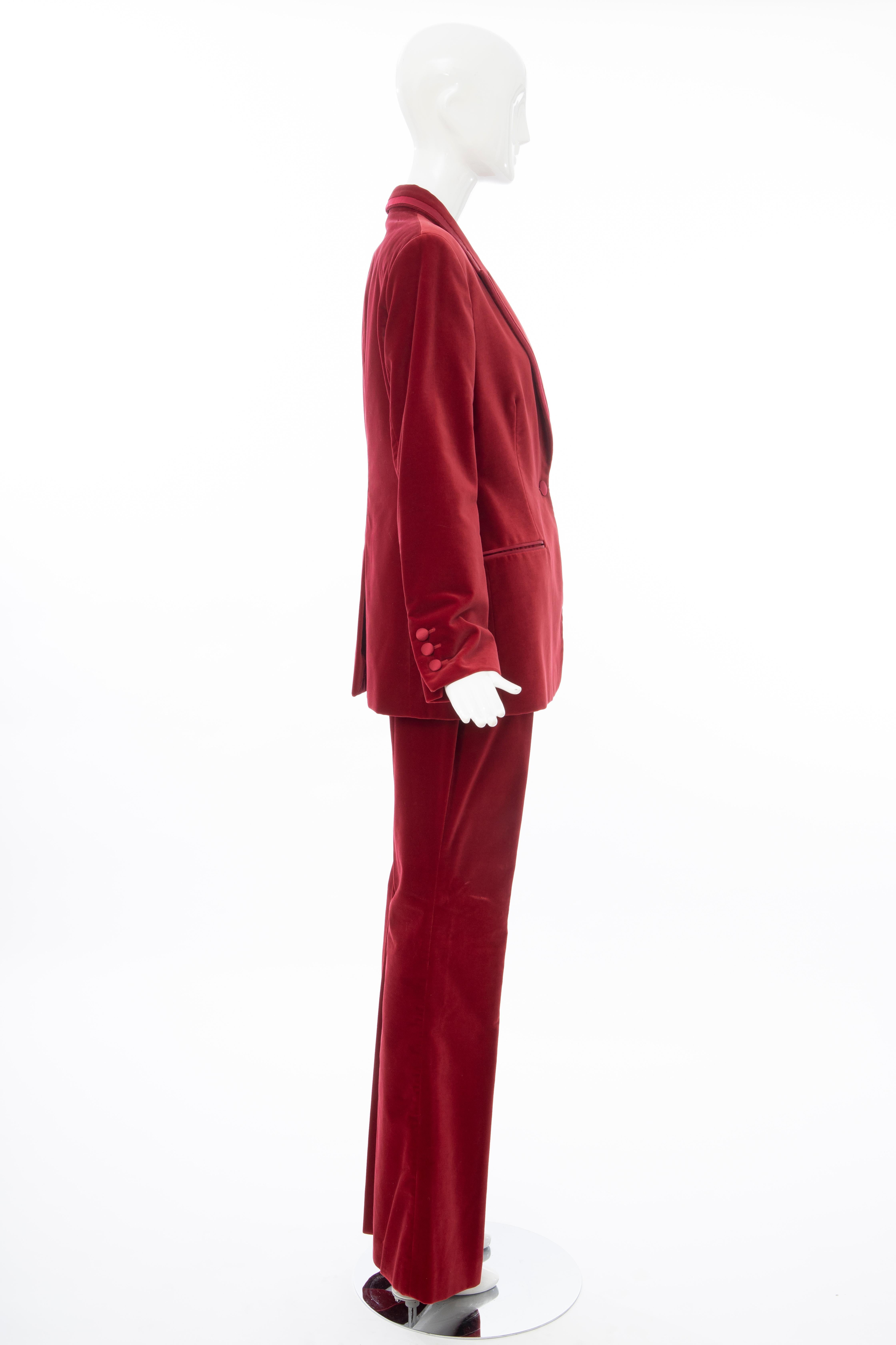 red velvet gucci suit