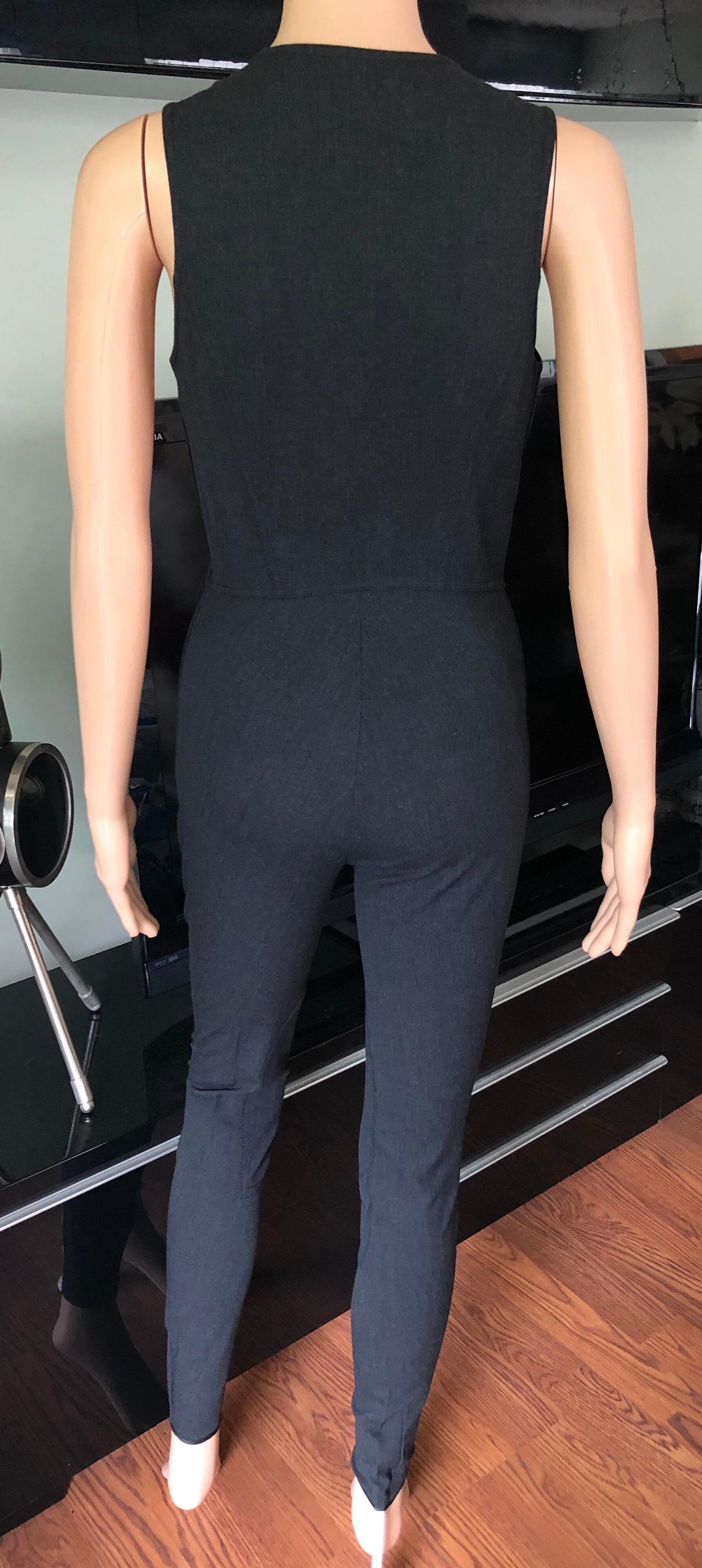 Tom Ford for Gucci S/S 1993 Runway Vintage Zipper Jumpsuit In Excellent Condition For Sale In Naples, FL