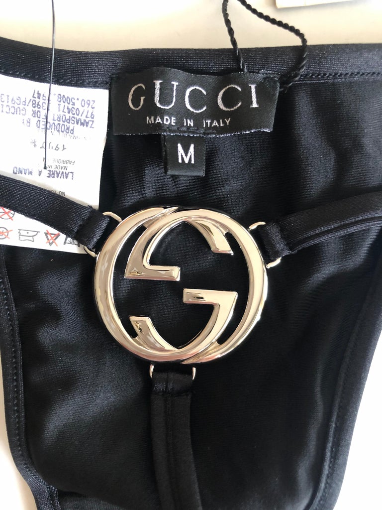 Women's or Men's Tom Ford for Gucci S/S 1997 Runway Vintage Logo G String Thong Panty Underwear