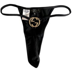Tom Ford for Gucci S/S 1997 Runway Vintage Logo G String Thong Panty Underwear