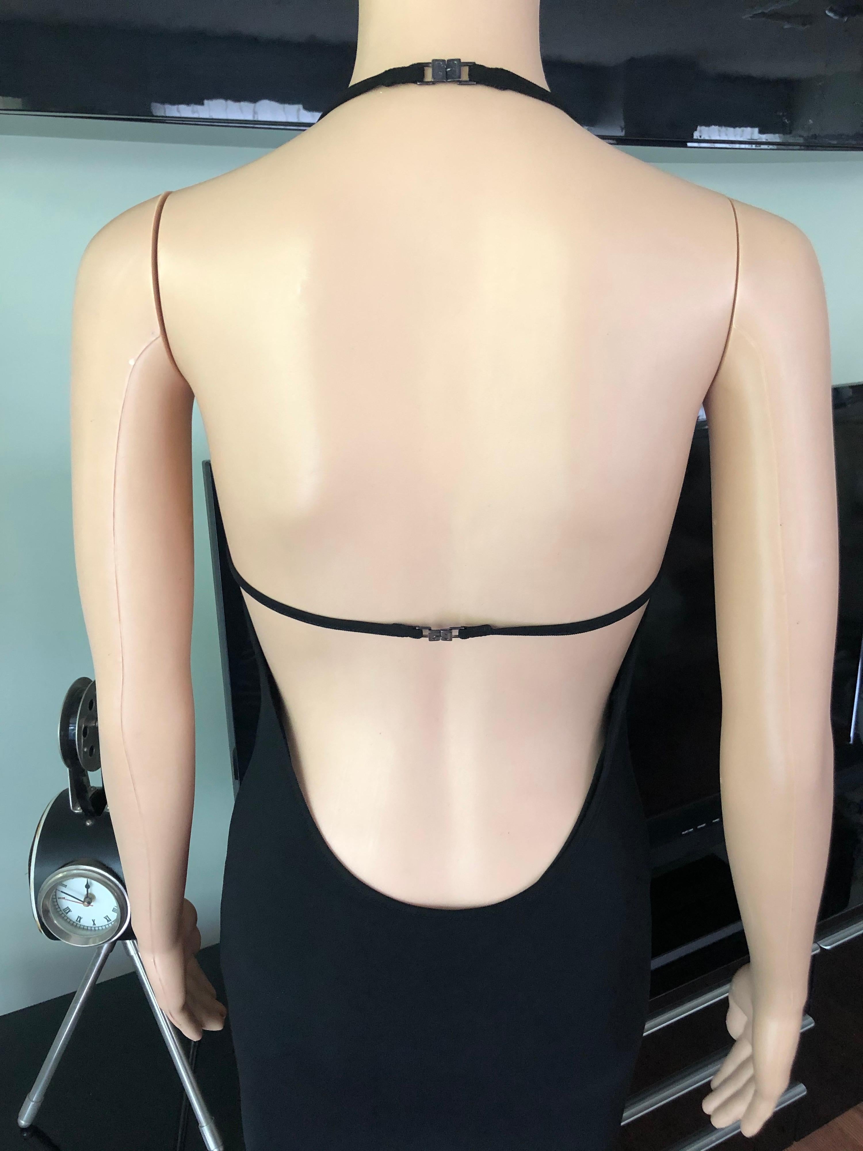 Tom Ford für Gucci S/S 1998 Schwarzes rückenfreies Bodycon-Abendkleid 1