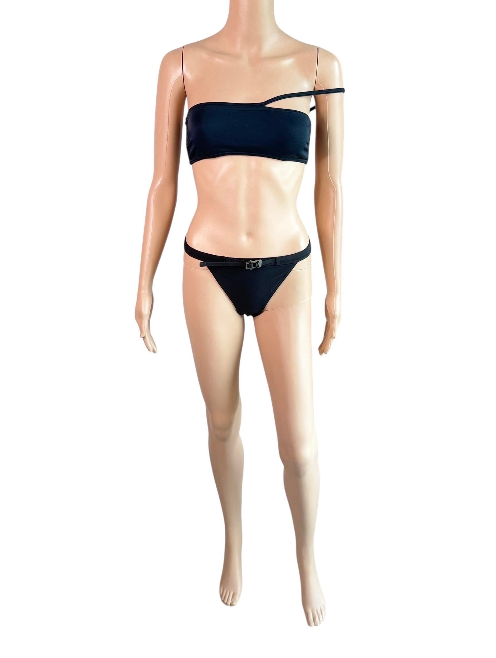 Tom Ford for Gucci S/S 1998 Zweiteiliges Set aus Bikini und BH mit Schnalle Bademode Badeanzug im Angebot 8