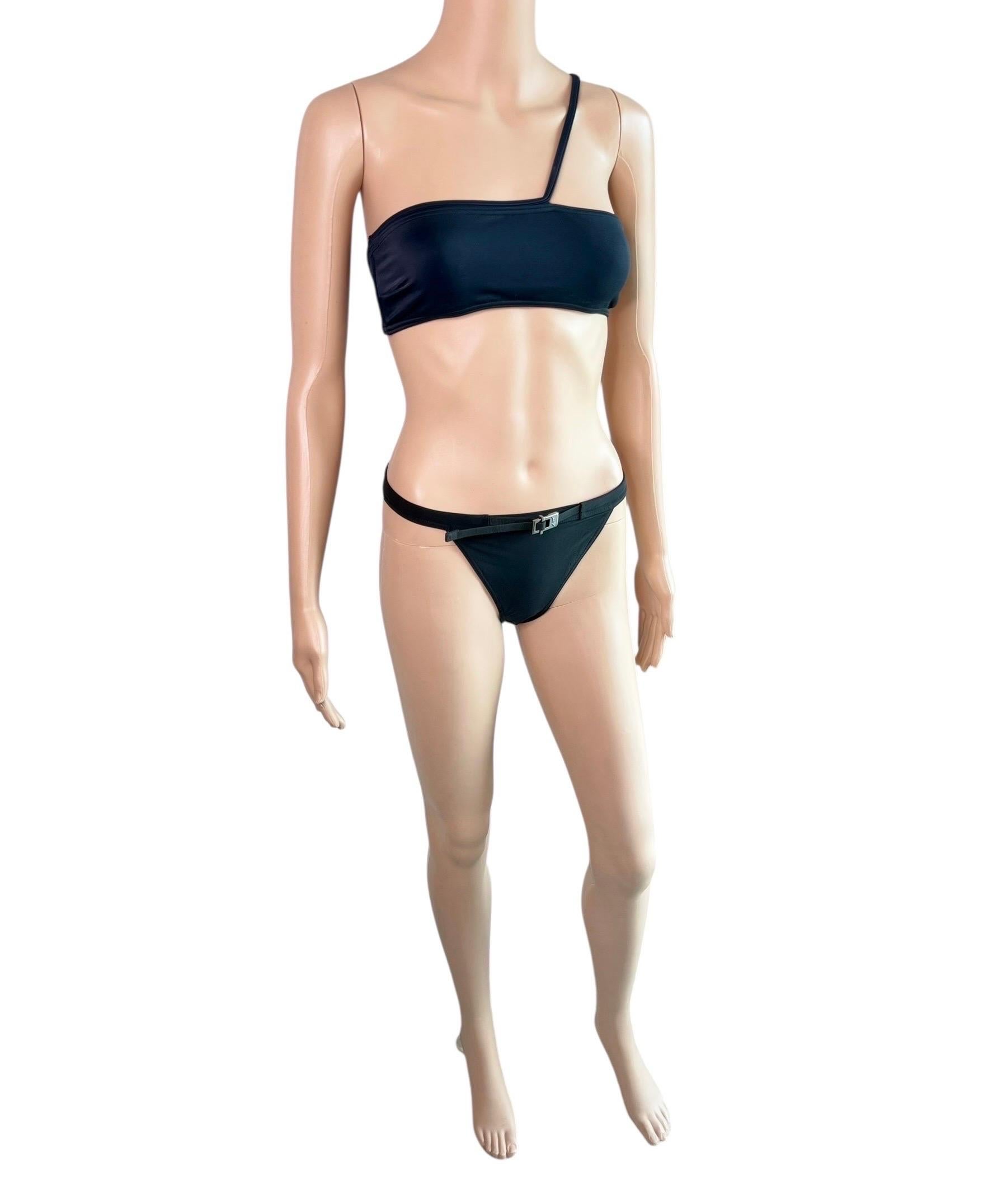 Tom Ford for Gucci S/S 1998 Zweiteiliges Set aus Bikini und BH mit Schnalle Bademode Badeanzug im Angebot 12