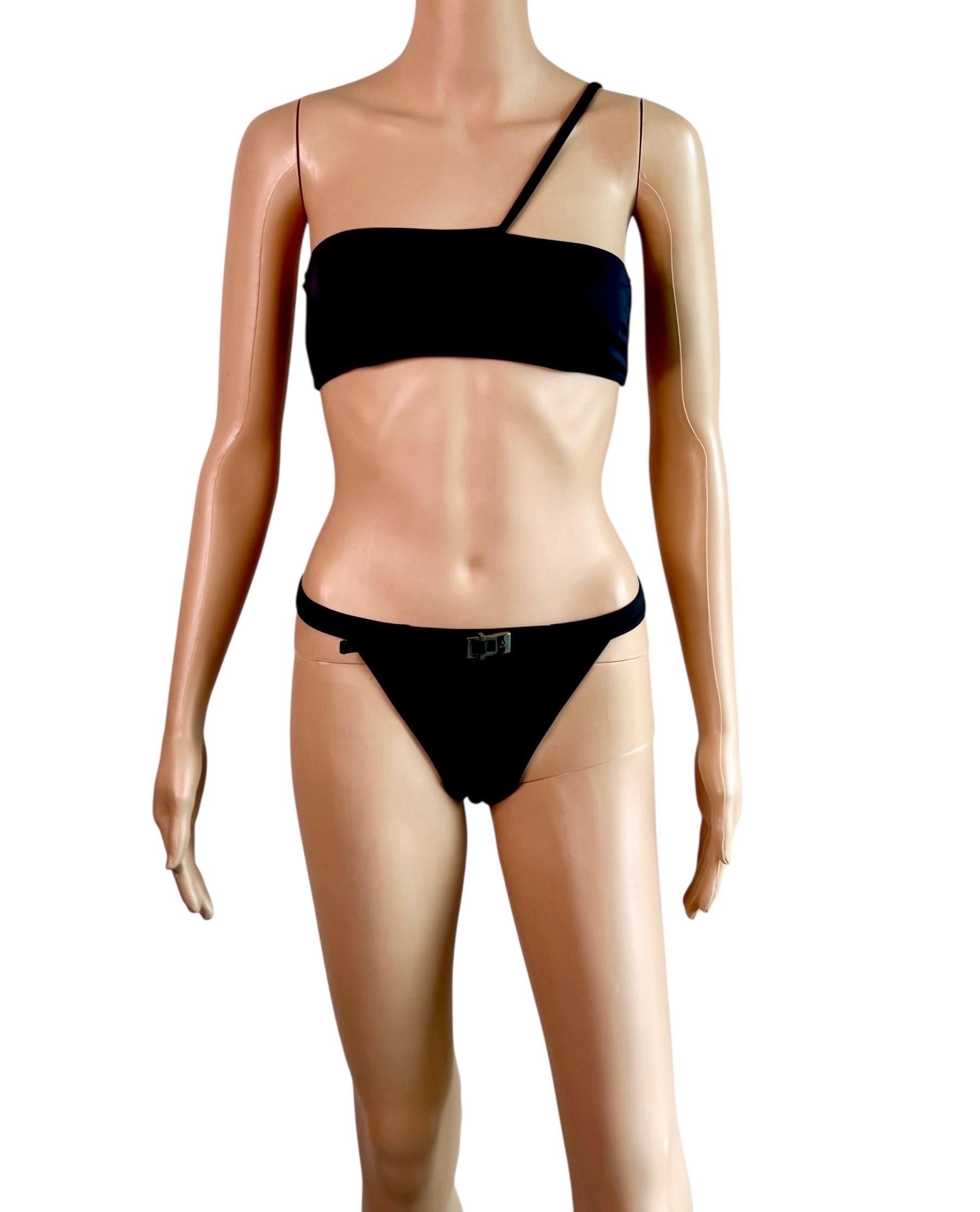 Tom Ford for Gucci S/S 1998 Zweiteiliges Set aus Bikini und BH mit Schnalle Bademode Badeanzug im Zustand „Hervorragend“ im Angebot in Naples, FL