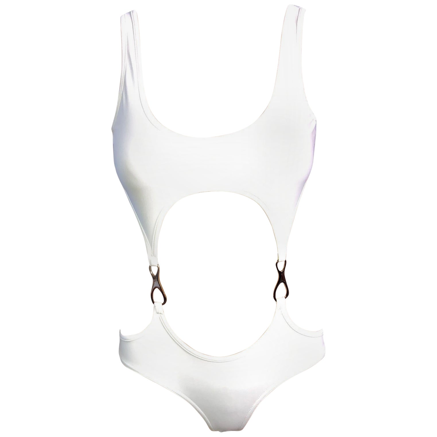 Tom Ford for Gucci P/E 1998 Costume da bagno intero con fibbie e ritagli, costume da bagno