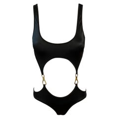 Tom Ford for Gucci P/E 1998 Costume da bagno intero con fibbie e ritagli, costume da bagno