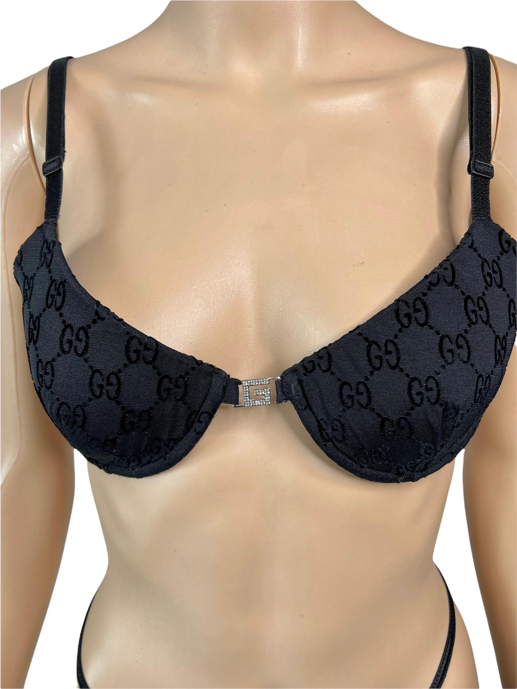  Tom Ford for Gucci S/S 1998 Logo Monogram Bra Bikini Dress Lingerie 3 Piece Set For Sale 6