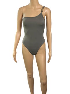 Tom Ford for Gucci S/S 1998 Runway G Logo One Shoulder Bodysuit Swimsuit