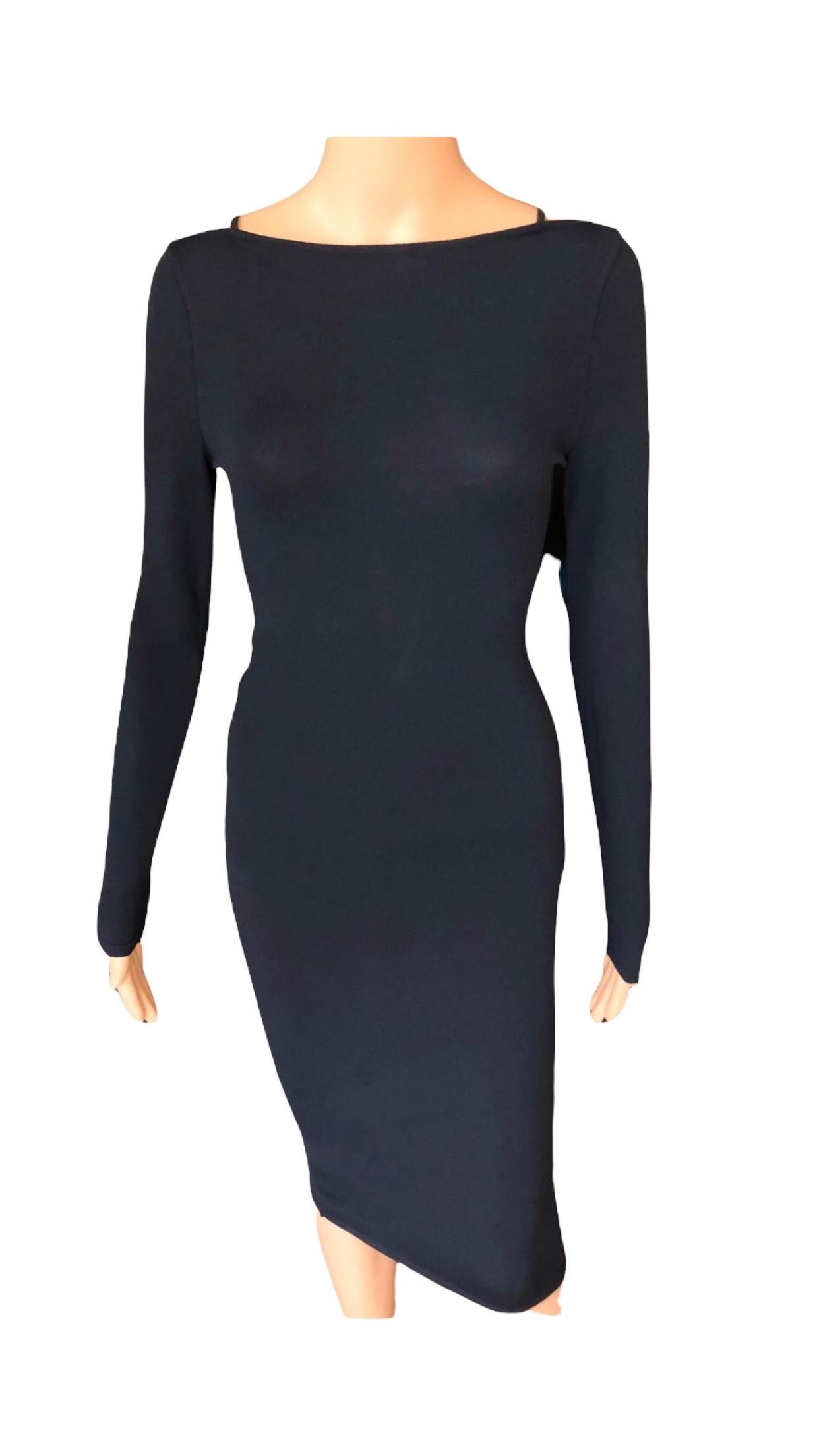 Tom Ford for Gucci S/S 1998 Vintage Bodycon Knit Midi Dress IT 40
