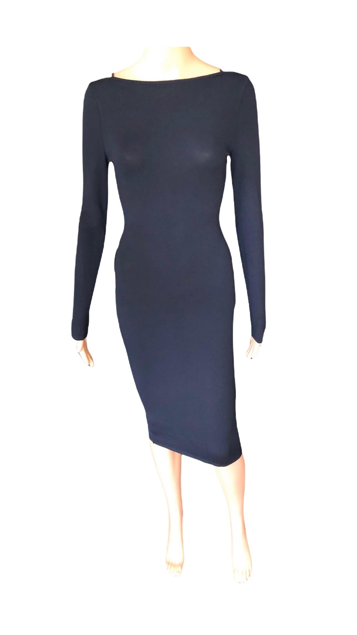 Women's Tom Ford for Gucci S/S 1998 Vintage Bodycon Knit Midi Dress For Sale