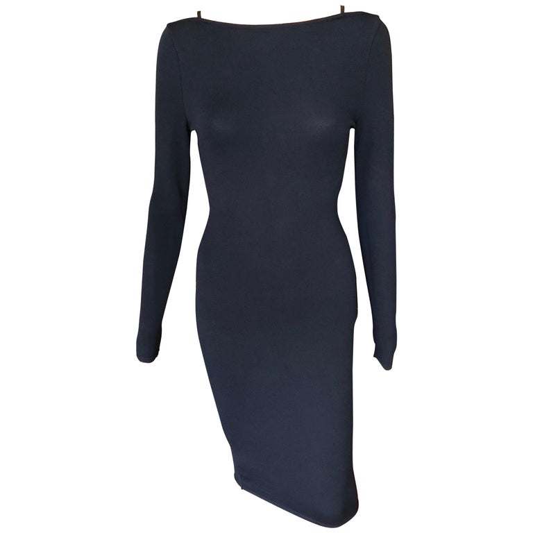 Tom Ford for Gucci S/S 1998 Vintage Bodycon Knit Midi Dress at 1stDibs