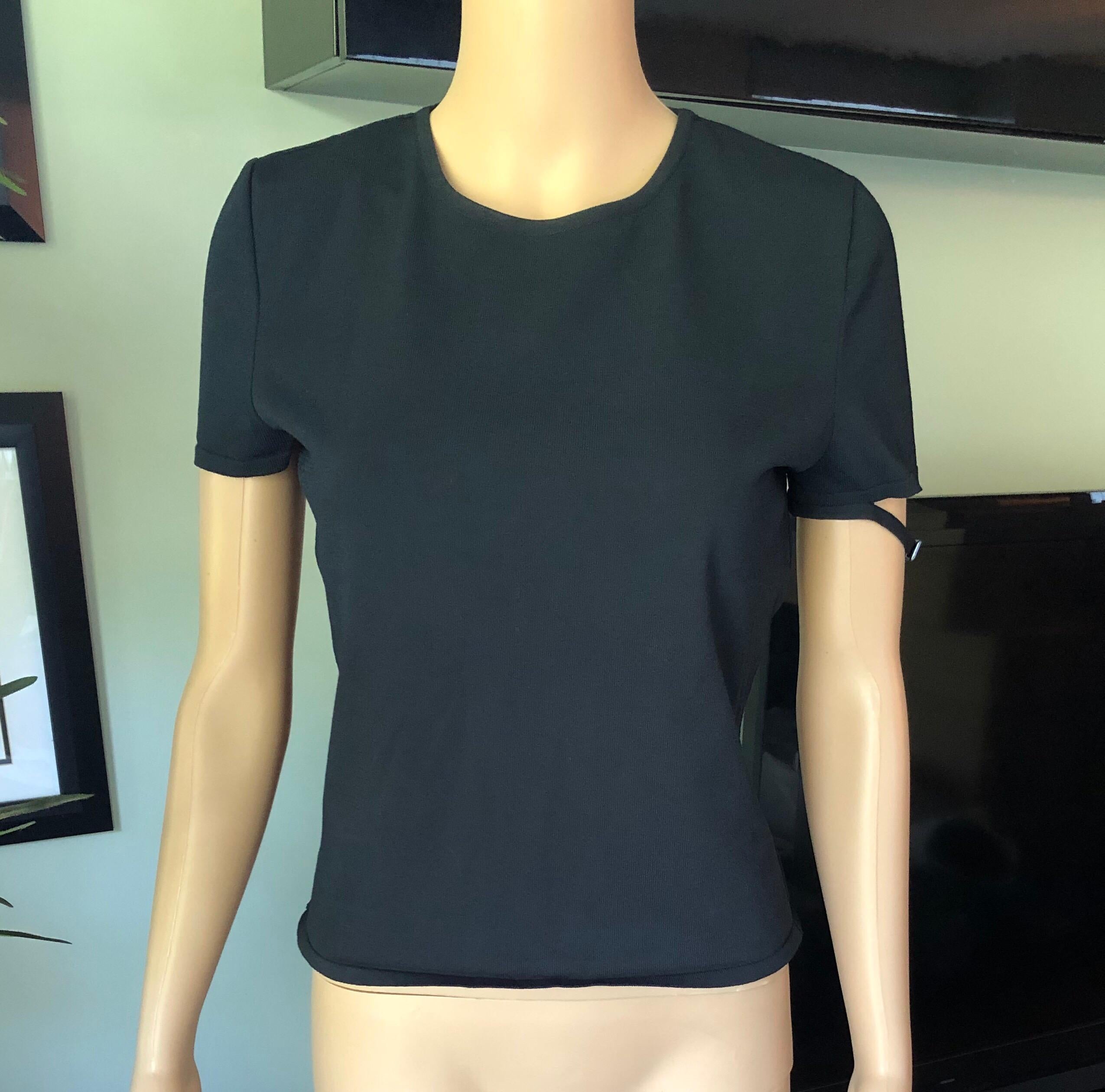 Black Tom Ford for Gucci S/S 1998 Vintage Cutout Knit Top For Sale