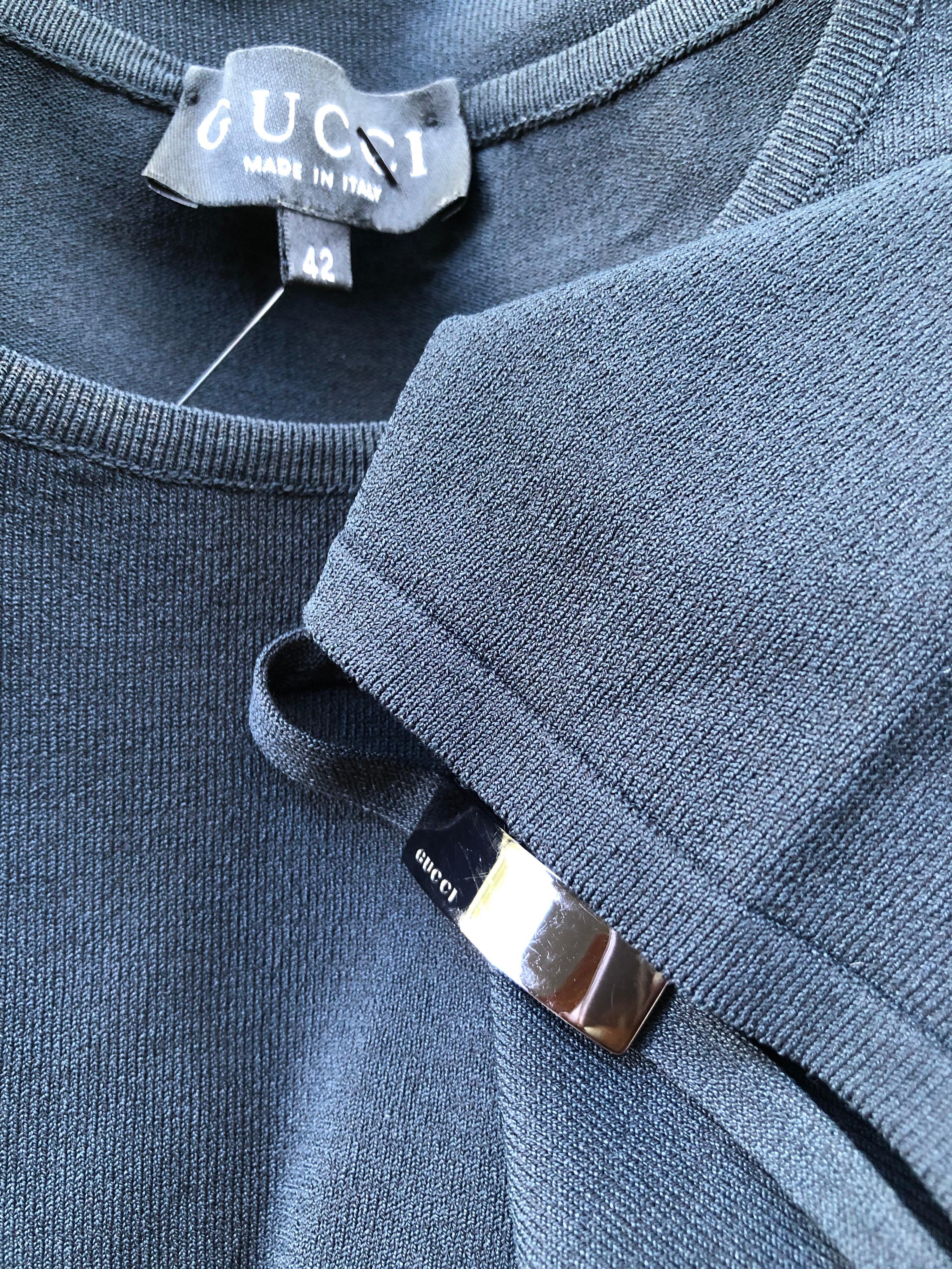 Tom Ford pour Gucci - Haut en tricot à découpes vintage, printemps-été 1998 en vente 2