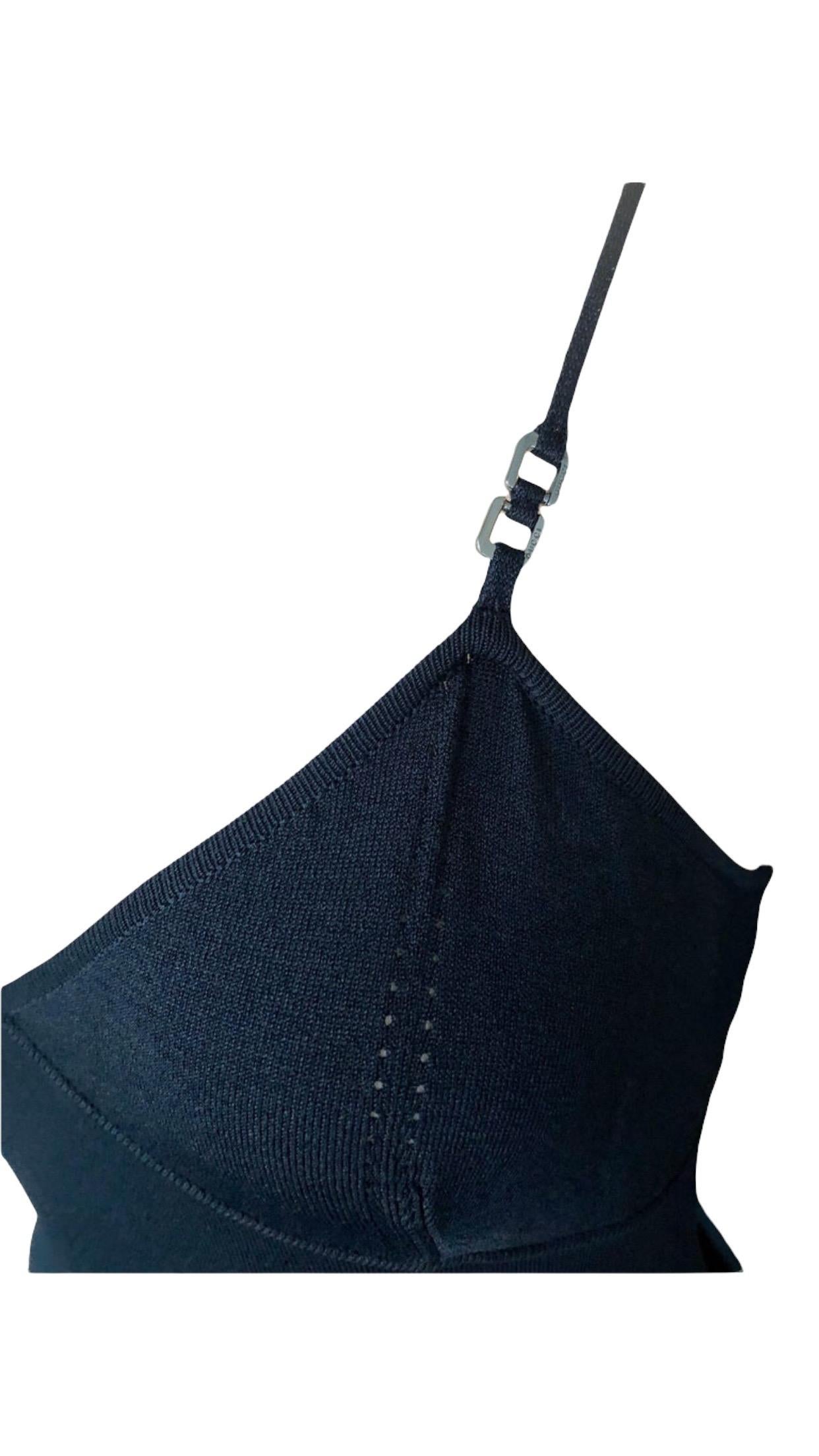 Tom Ford für Gucci F/S 1999 Schwarzes gestricktes Bodycon-Kleid im Angebot 1