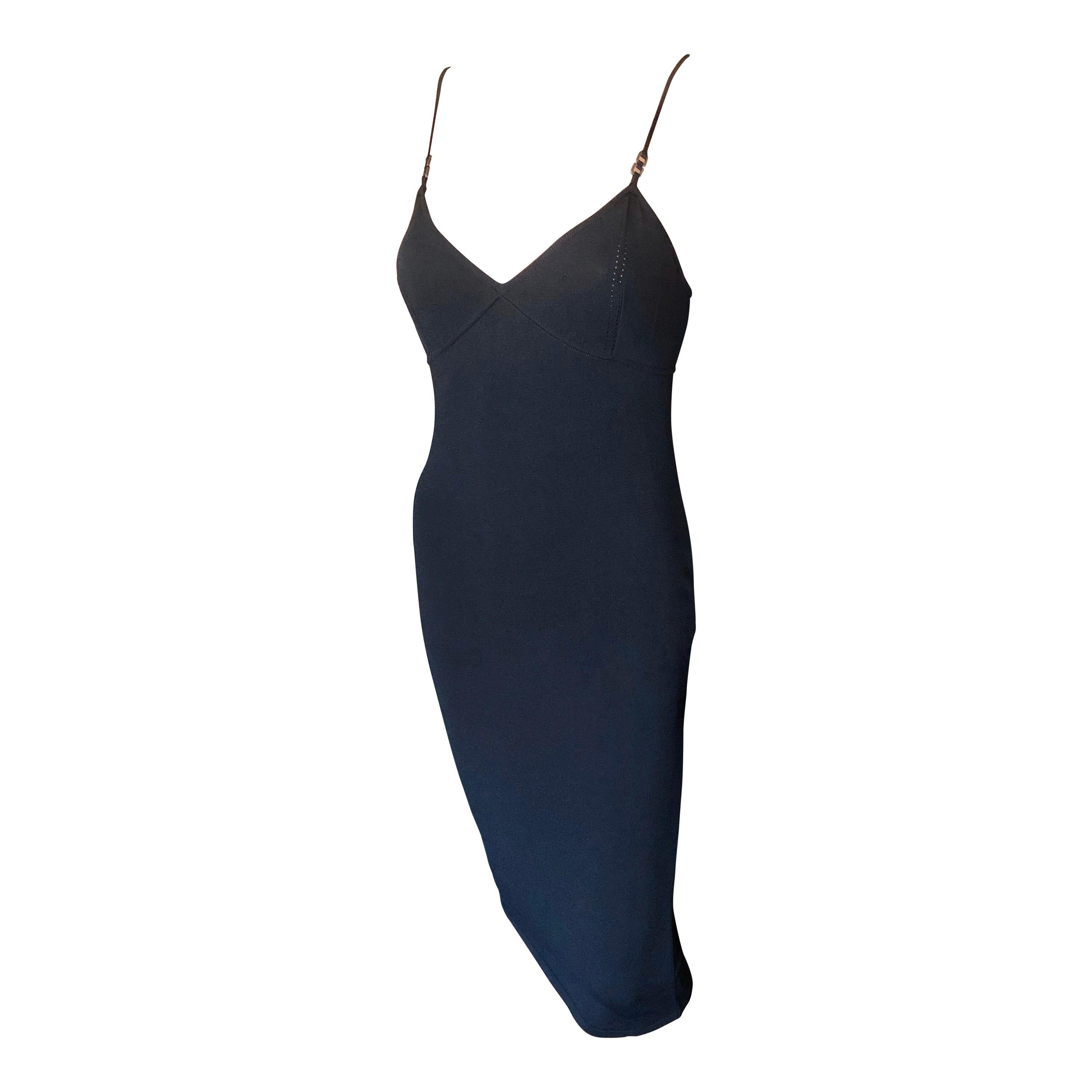 Tom Ford for Gucci - P/E 1999 - Vestito nero in maglia Bodycon