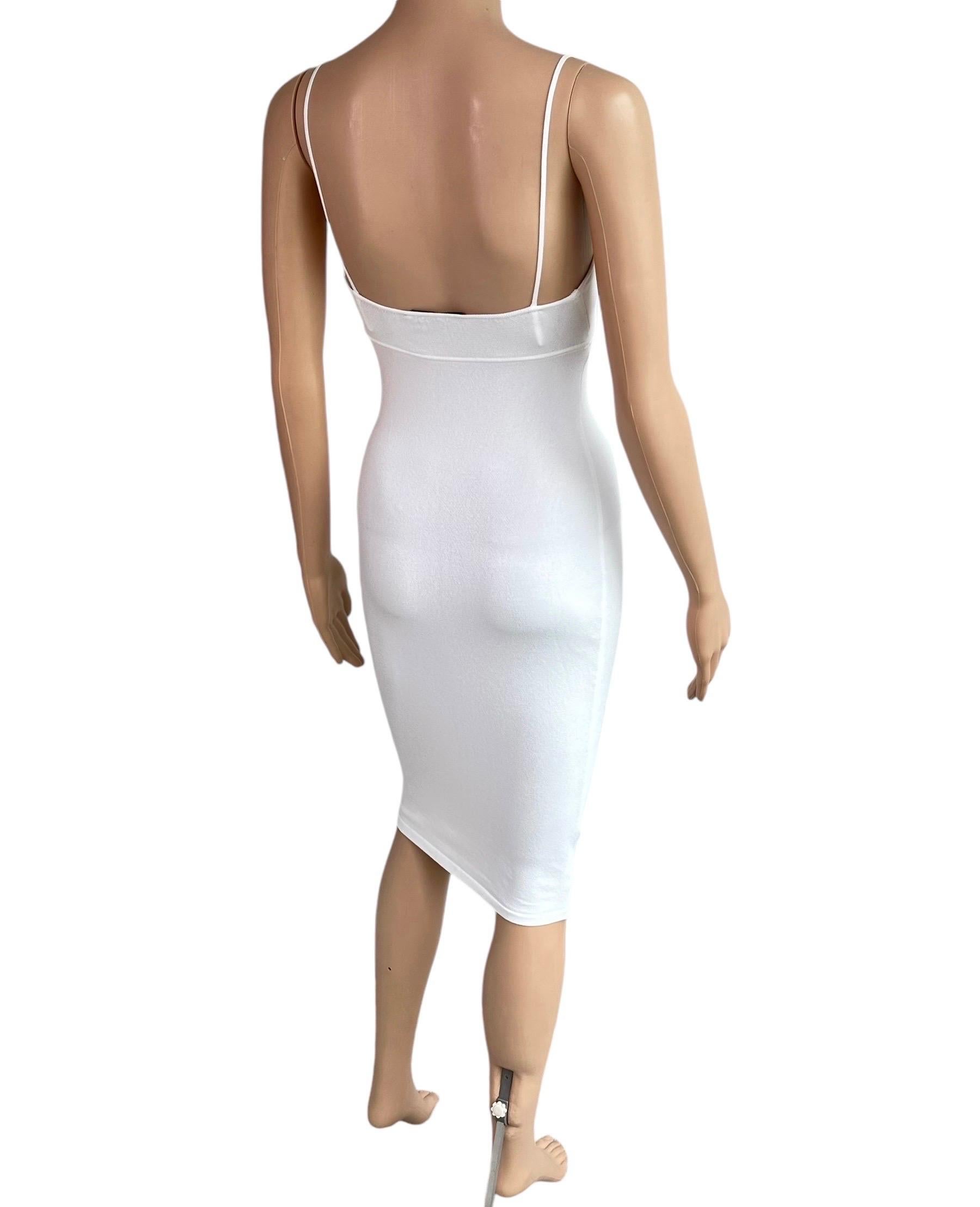 Tom Ford for Gucci S/S 1999 Knit Bodycon White Midi Dress 6