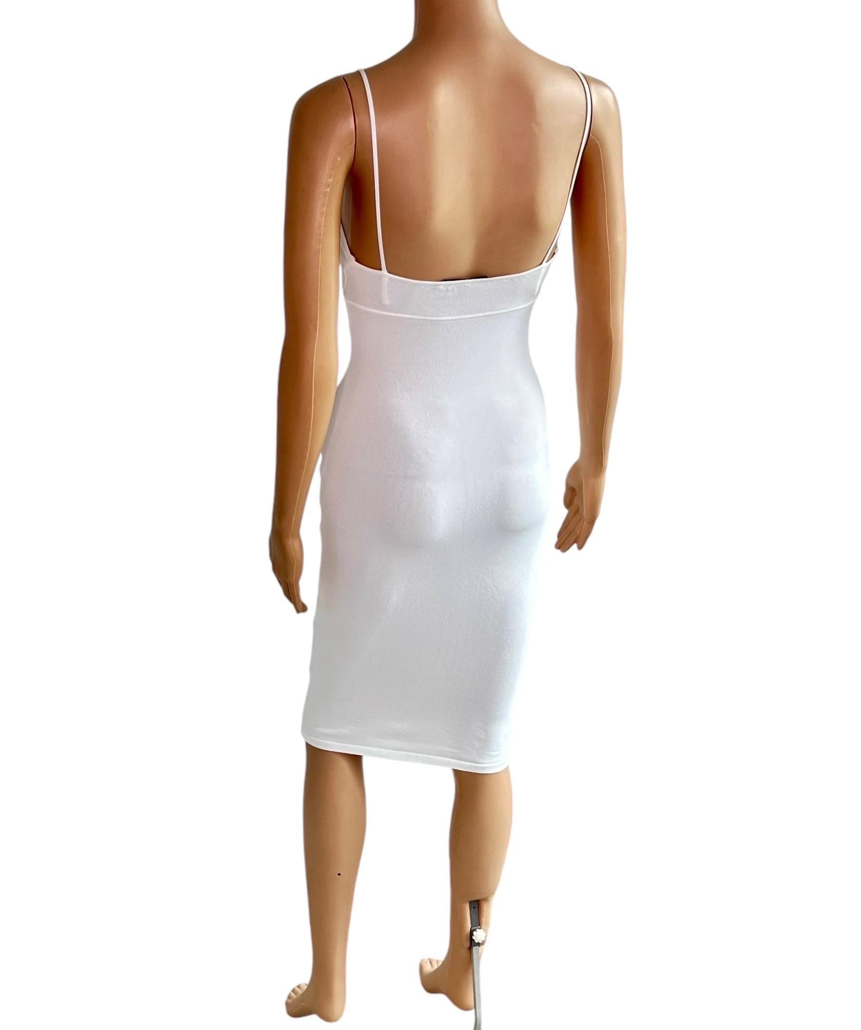 Tom Ford for Gucci S/S 1999 Knit Bodycon White Midi Dress 8