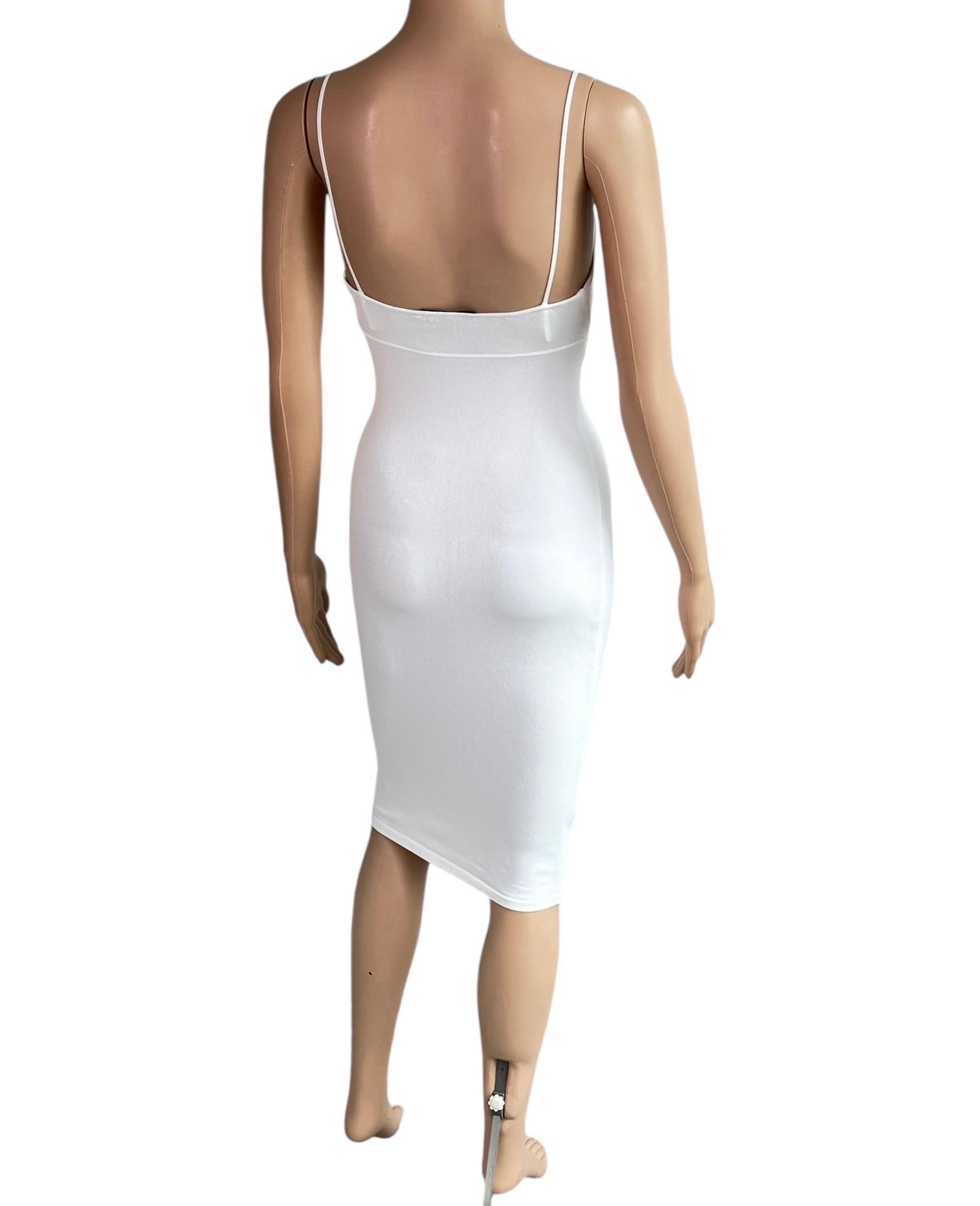 Tom Ford for Gucci S/S 1999 Knit Bodycon White Midi Dress 11