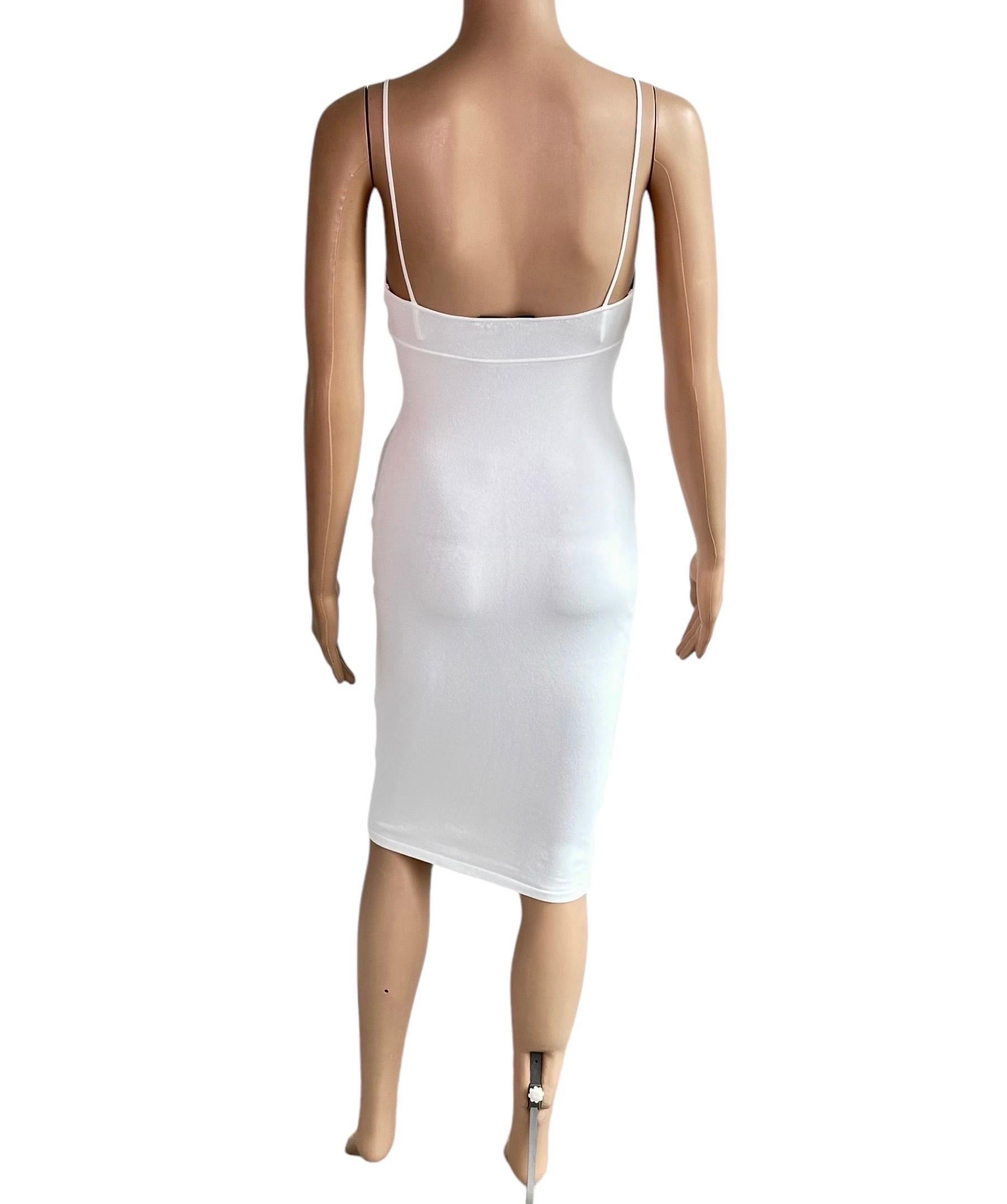 Tom Ford for Gucci S/S 1999 Knit Bodycon White Midi Dress 13