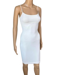Tom Ford for Gucci S/S 1999 Knit Bodycon White Midi Dress