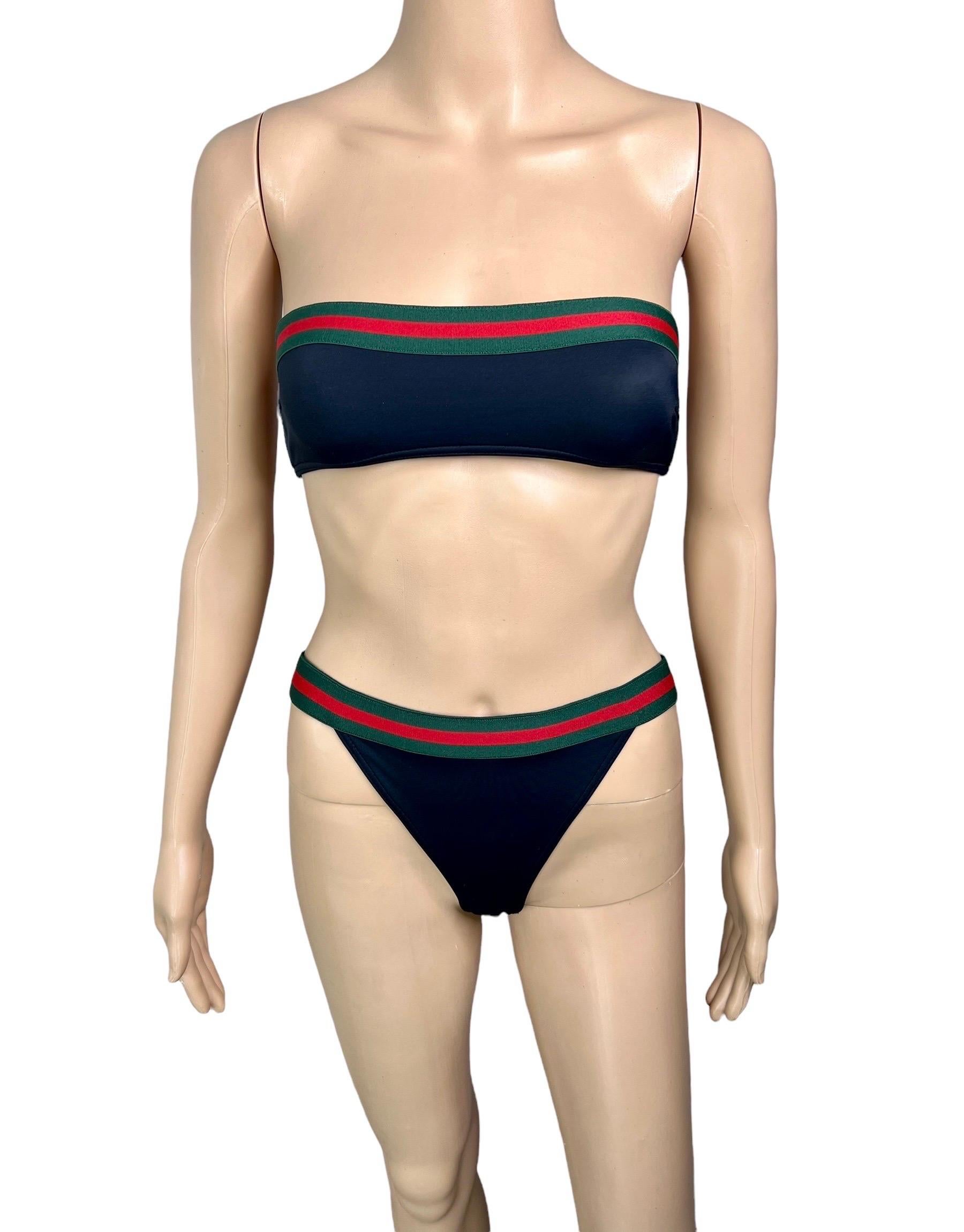 Women's or Men's Tom Ford for Gucci S/S 1999 Strapless Bra & Bikini Two-Piece Swimwear Swimsuit For Sale