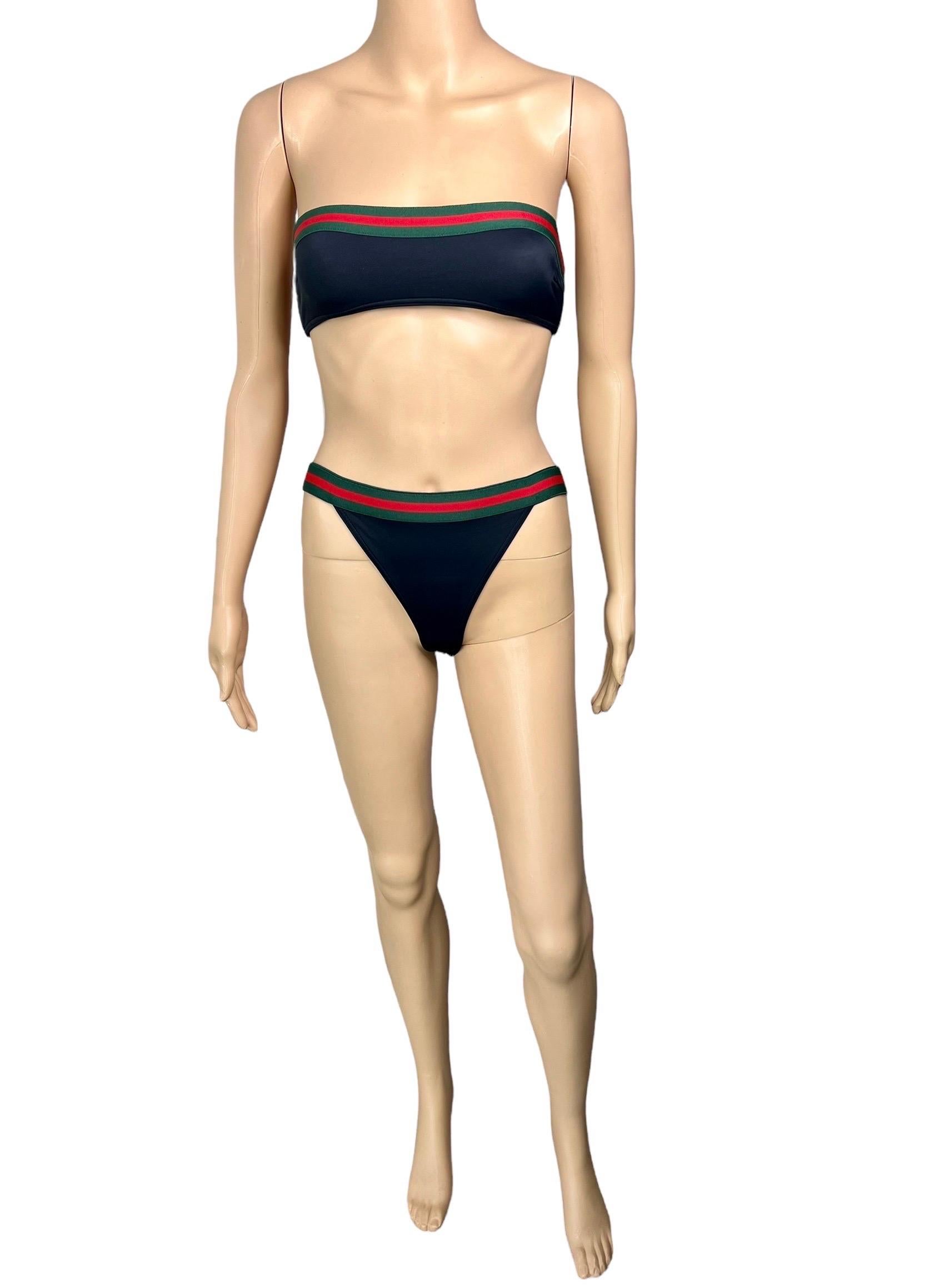 Tom Ford for Gucci S/S 1999 Strapless Bra & Bikini Two-Piece Swimwear Swimsuit For Sale 1
