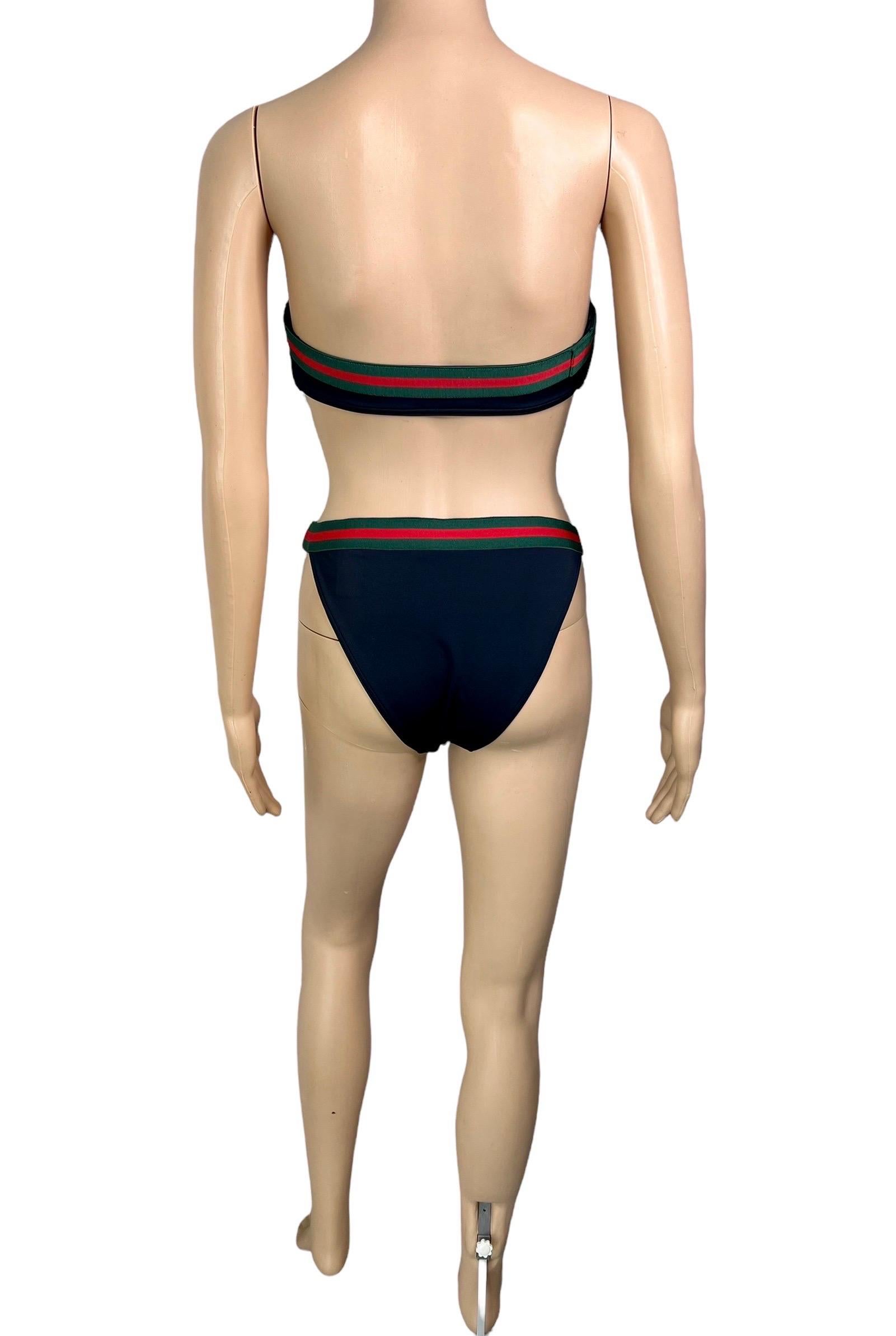Tom Ford for Gucci S/S 1999 Strapless Bra & Bikini Two-Piece Swimwear Swimsuit For Sale 2