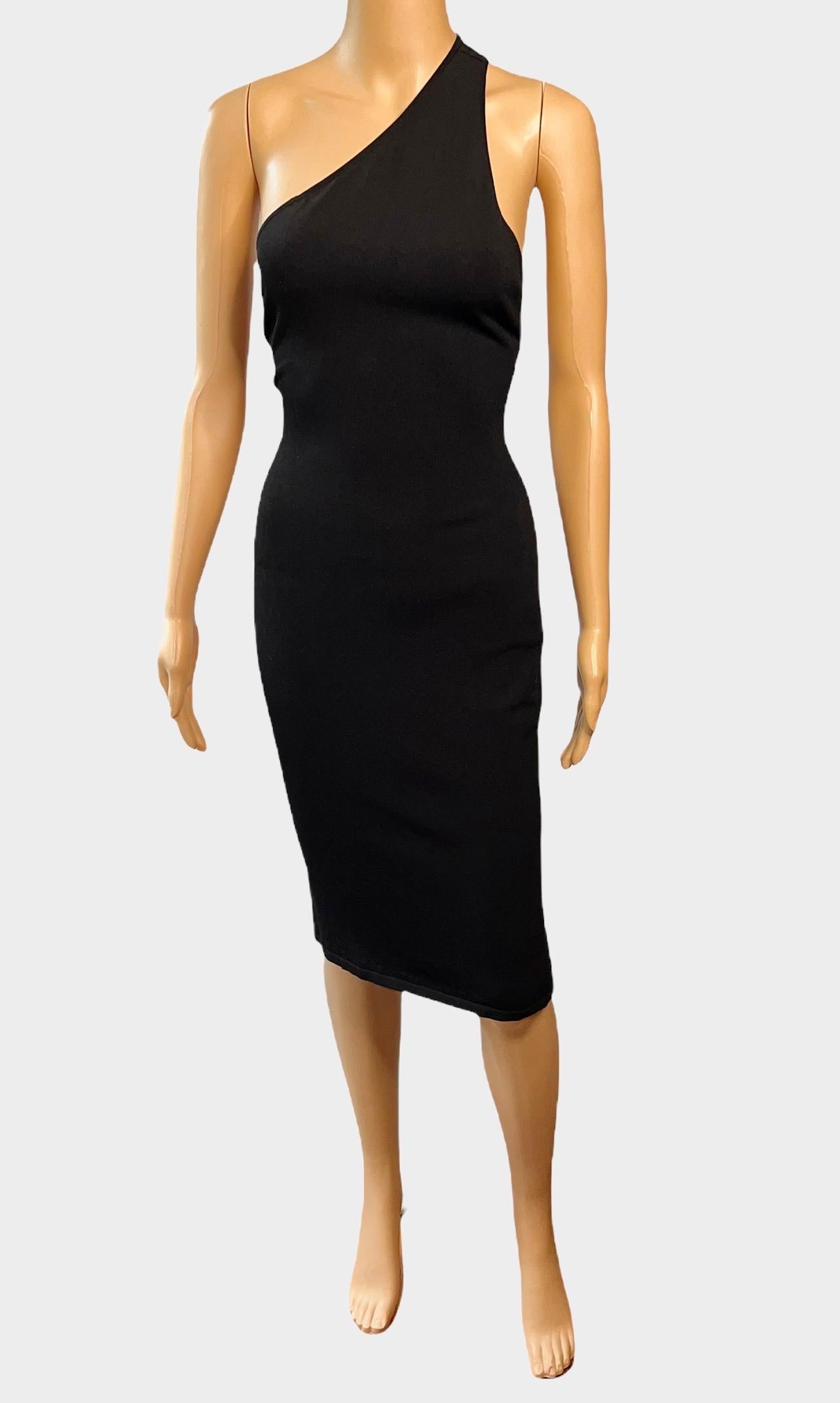 Tom Ford for Gucci S/S 2000 Cutout Bodycon Knit Black Dress For Sale 5