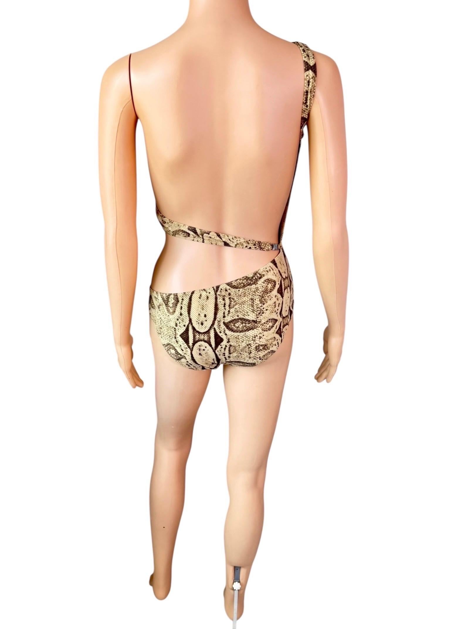 Tom Ford for Gucci S/S 2000 Runway Cutout One Piece Bodysuit Swimsuit Swimwear For Sale 6