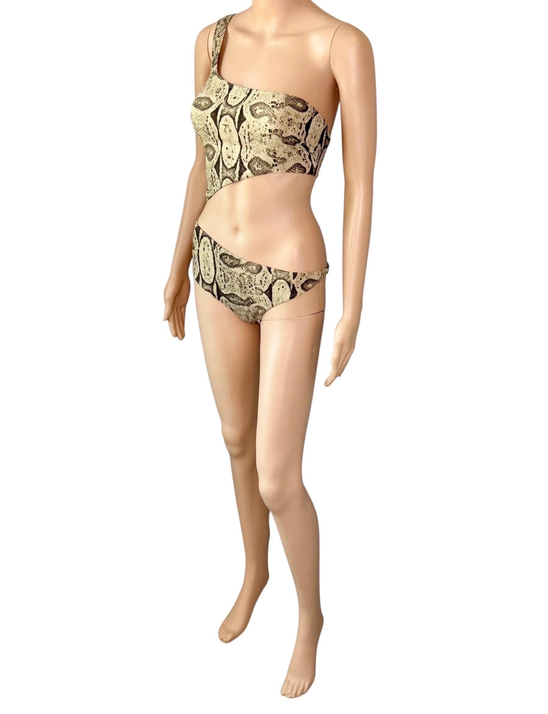 Tom Ford for Gucci S/S 2000 Runway Cutout One Piece Bodysuit Swimsuit Swimwear For Sale 7