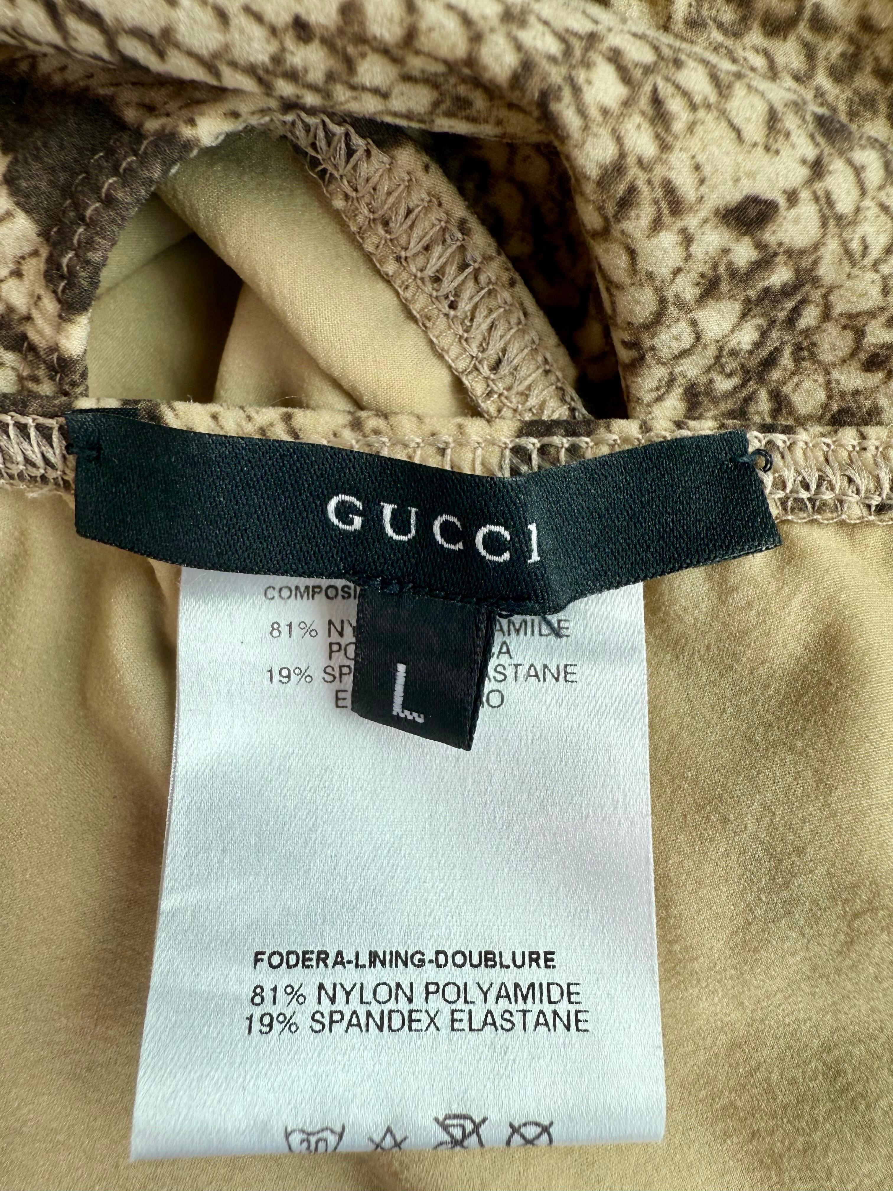 Tom Ford for Gucci S/S 2000 Runway Cutout One Piece Bodysuit Swimsuit Swimwear For Sale 13