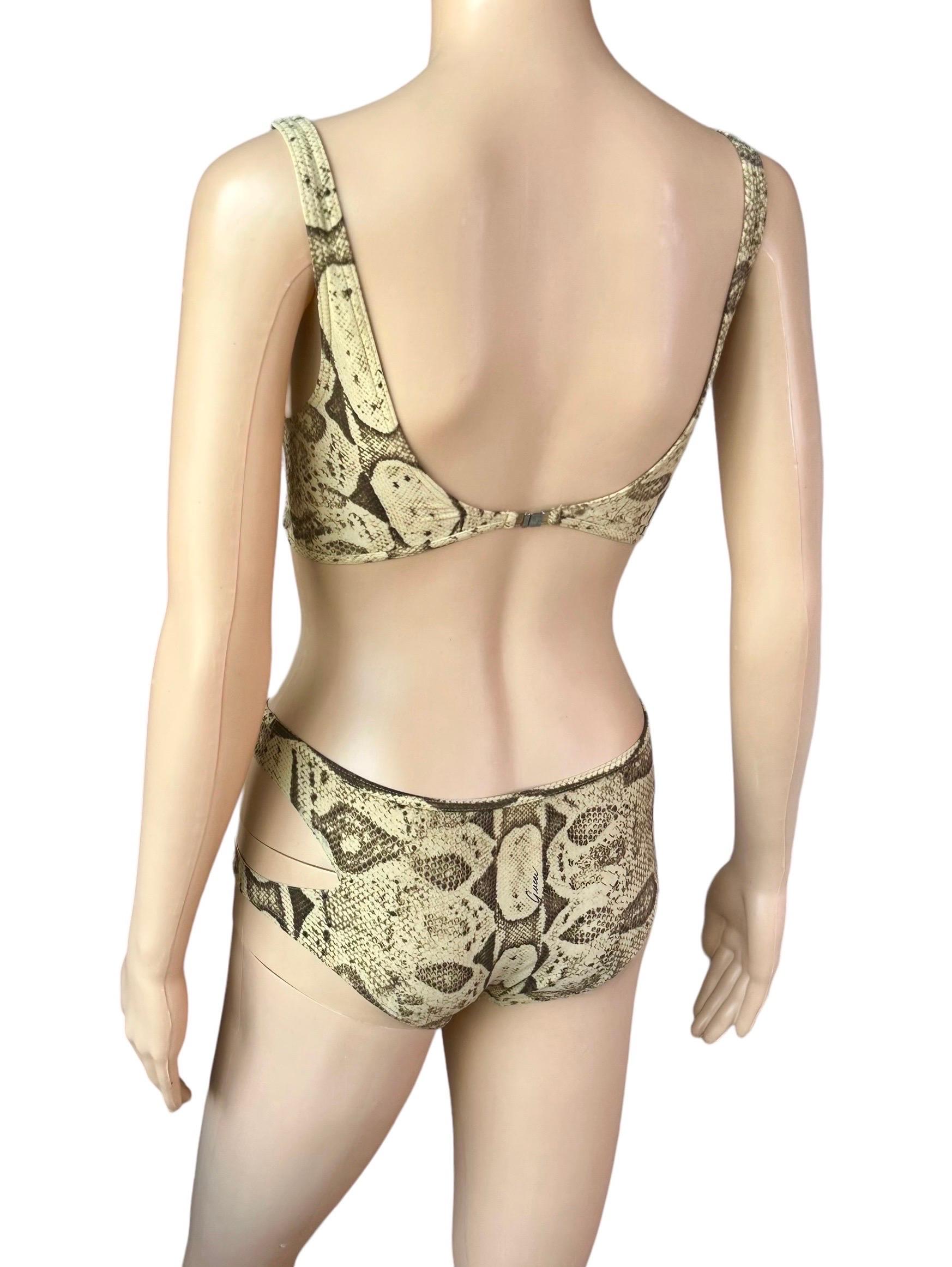 Tom Ford für Gucci F/S 2000 Laufsteg Cutout Einteiliger Bodysuit Badeanzug Bademode im Zustand „Gut“ im Angebot in Naples, FL