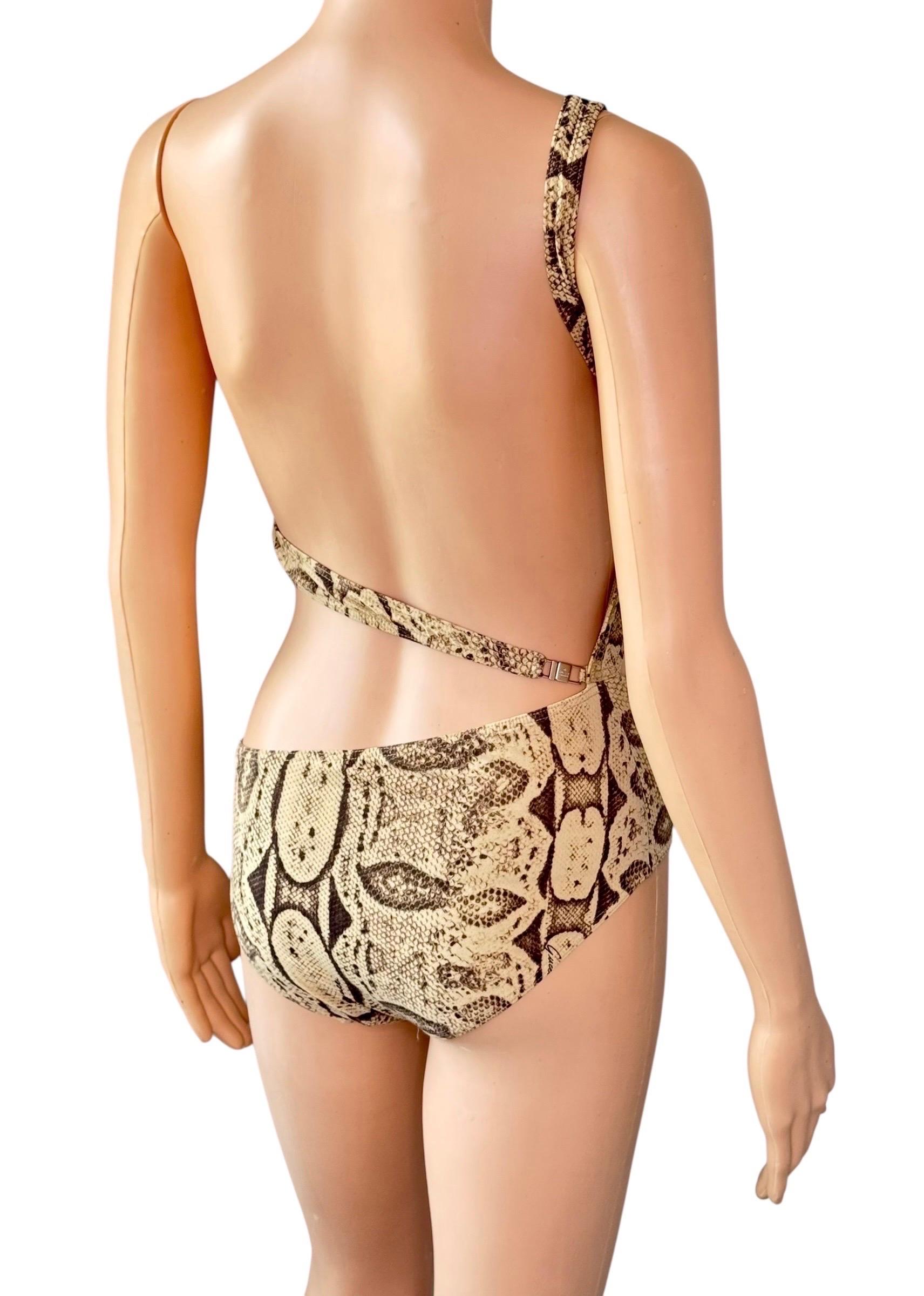Women's or Men's Tom Ford for Gucci S/S 2000 Runway Cutout One Piece Bodysuit Swimsuit Swimwear For Sale