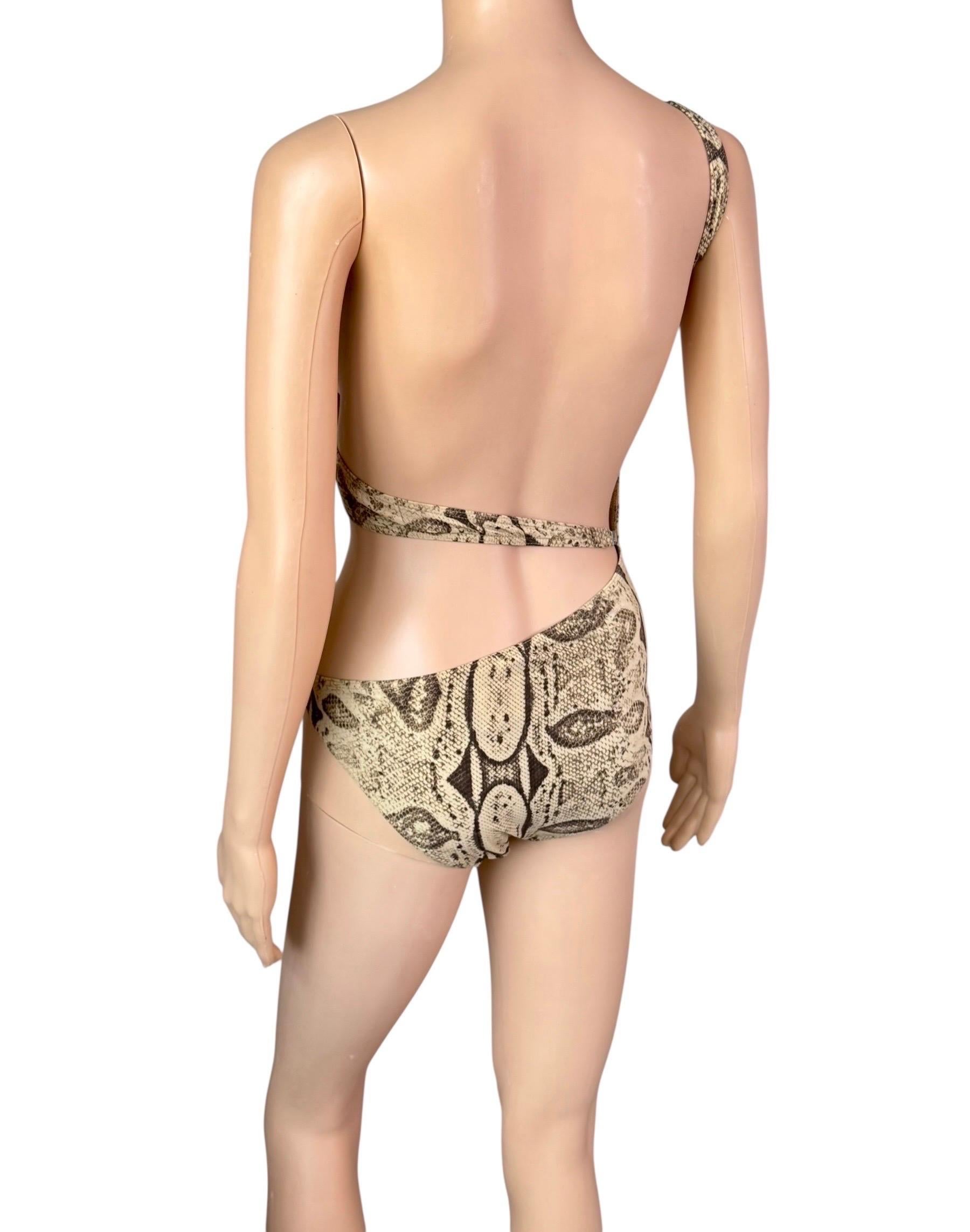 Tom Ford for Gucci S/S 2000 Runway Cutout One Piece Bodysuit Swimsuit Swimwear For Sale 4