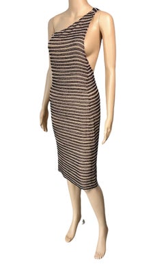 Tom Ford for Gucci S/S 2000 Runway Embellished Beaded Cutout Bodycon Dress