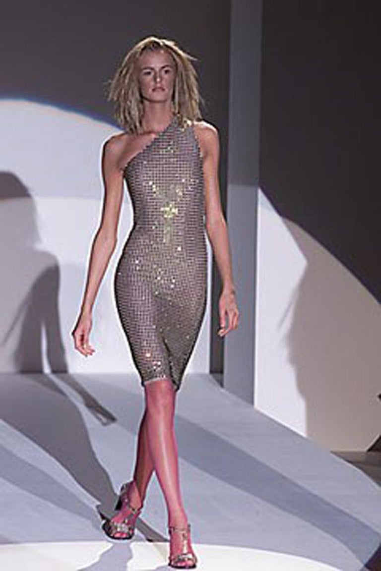 Tom Ford for Gucci S/S 2000 Runway Fully Crystal Embellished Open Back ...