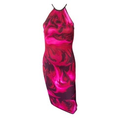 Tom Ford for Gucci S/S 2001 Vestido Midi Bodycon de Punto Estampado