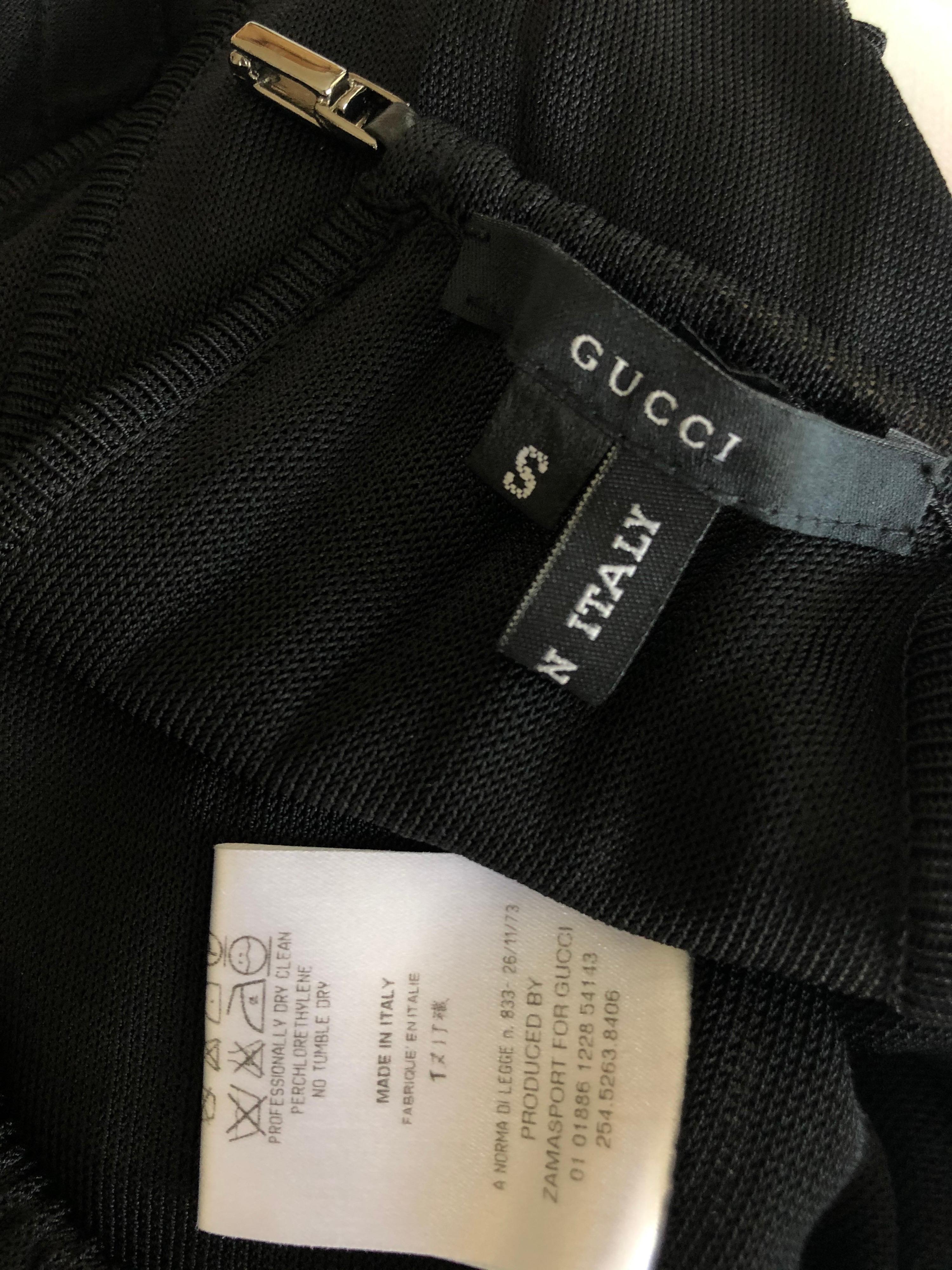 Tom Ford pour Gucci - Robe midi noire moulante et dos nu en maille moulante, printemps-été 2001 en vente 2