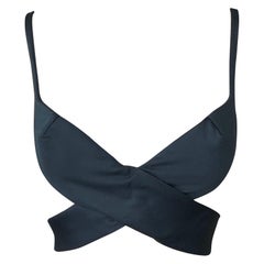 Tom Ford for Gucci S/S 2001 Runway Cutout Black Bustier Bra Crop Top